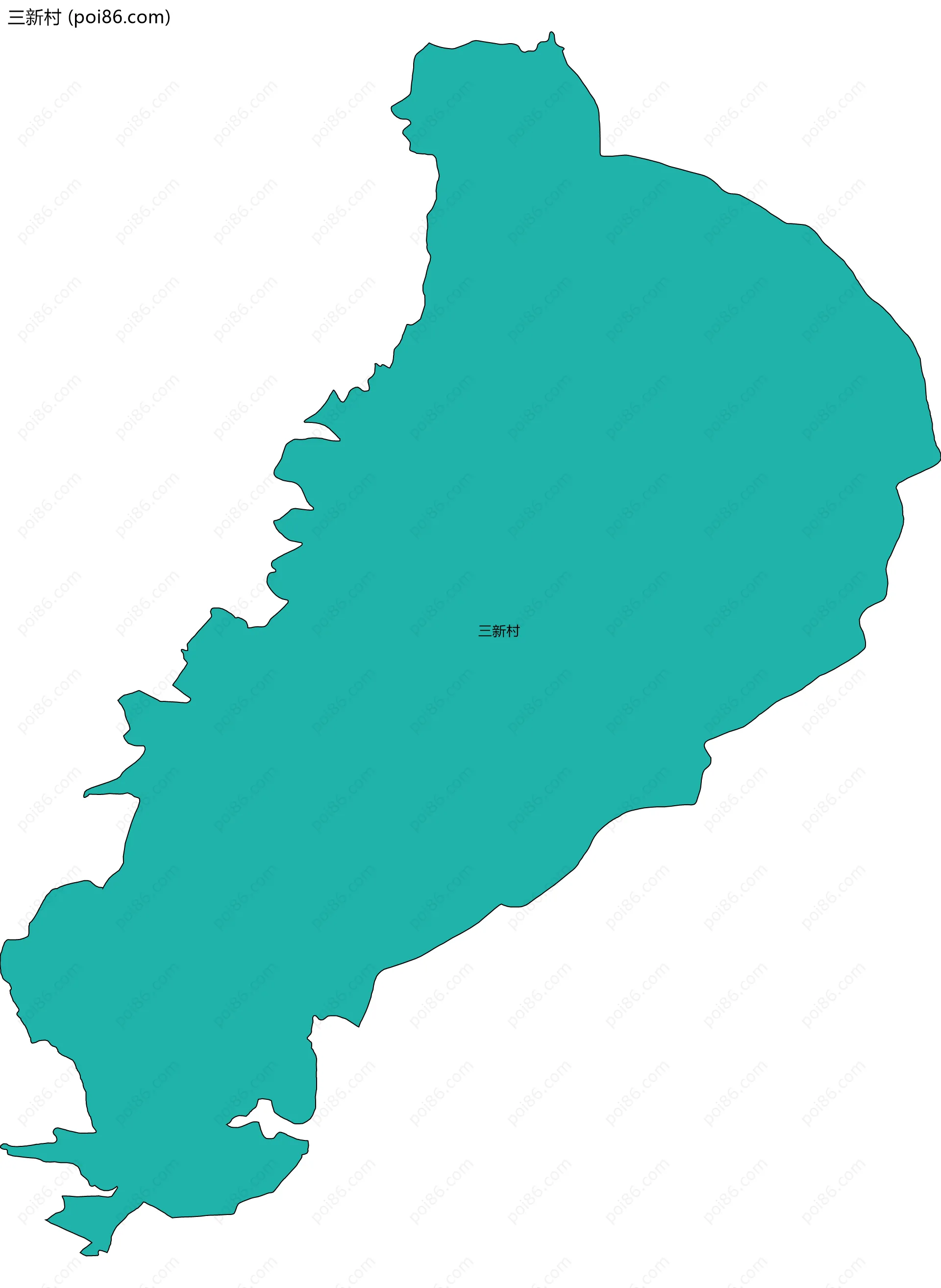 三新村边界地图