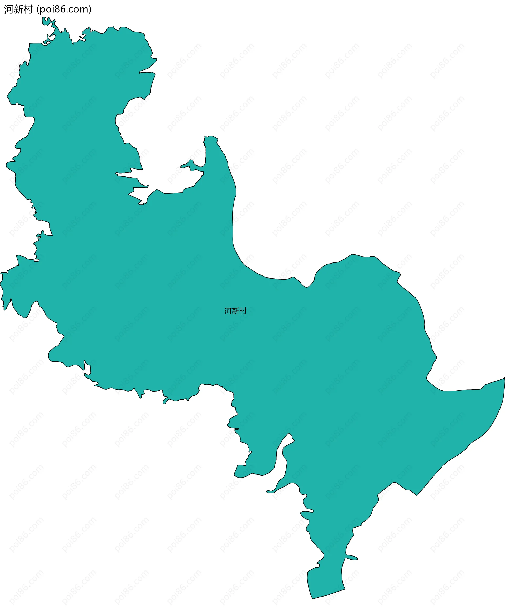 河新村边界地图