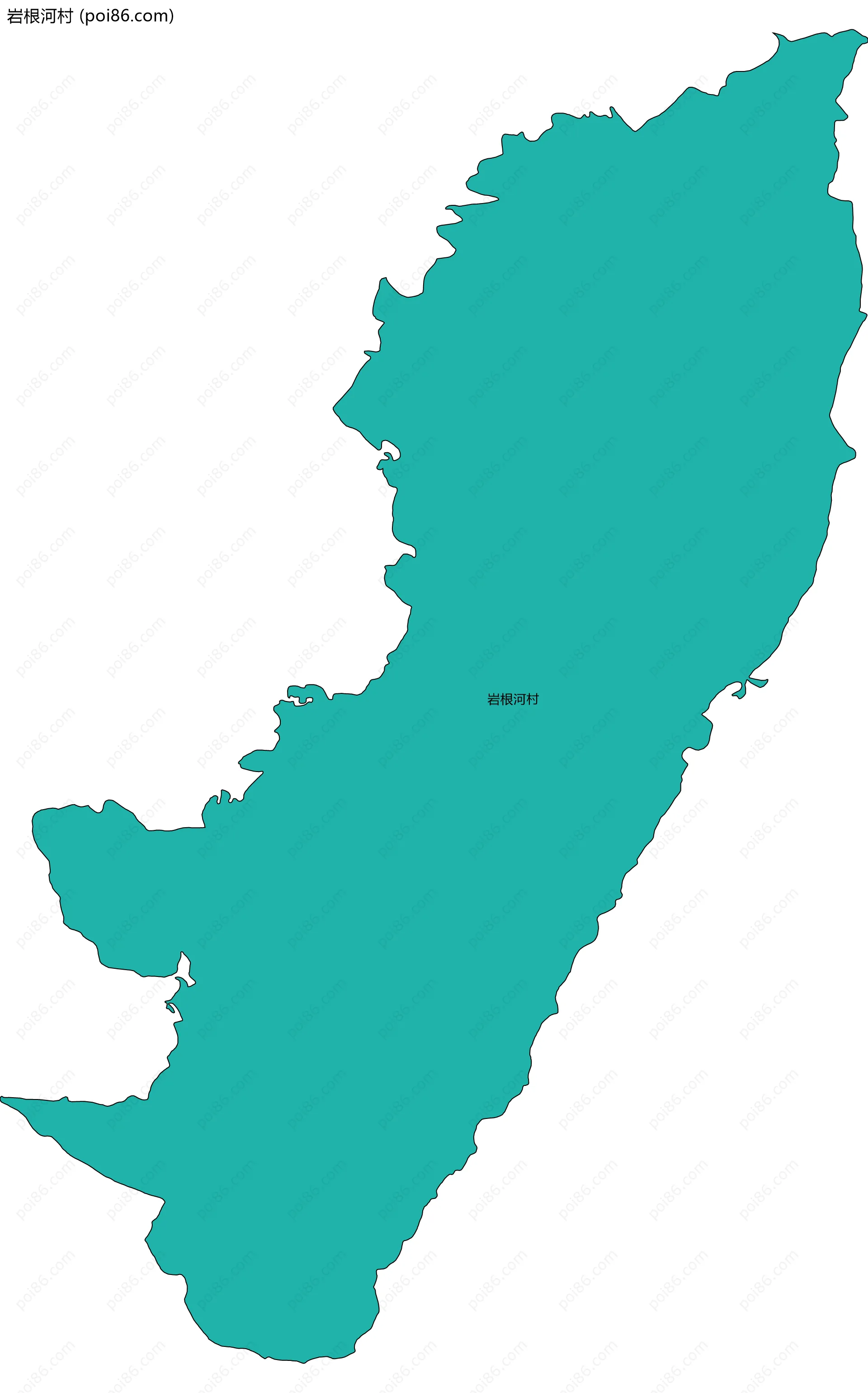 岩根河村边界地图