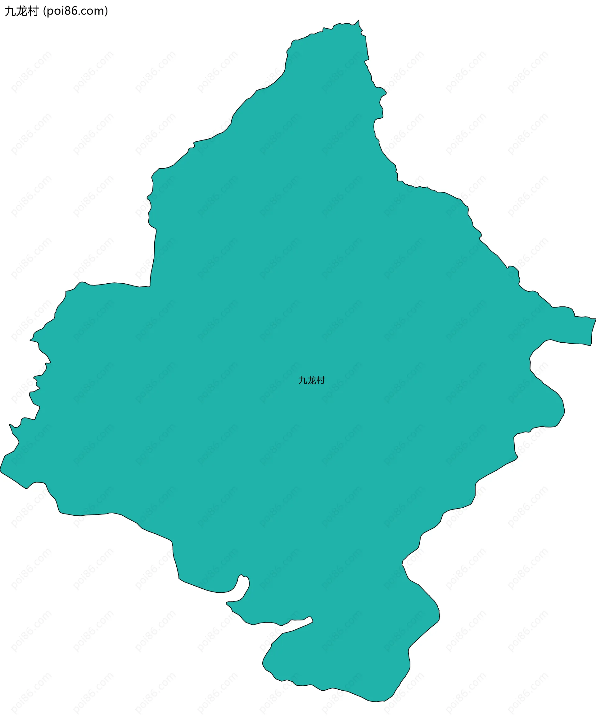 九龙村边界地图