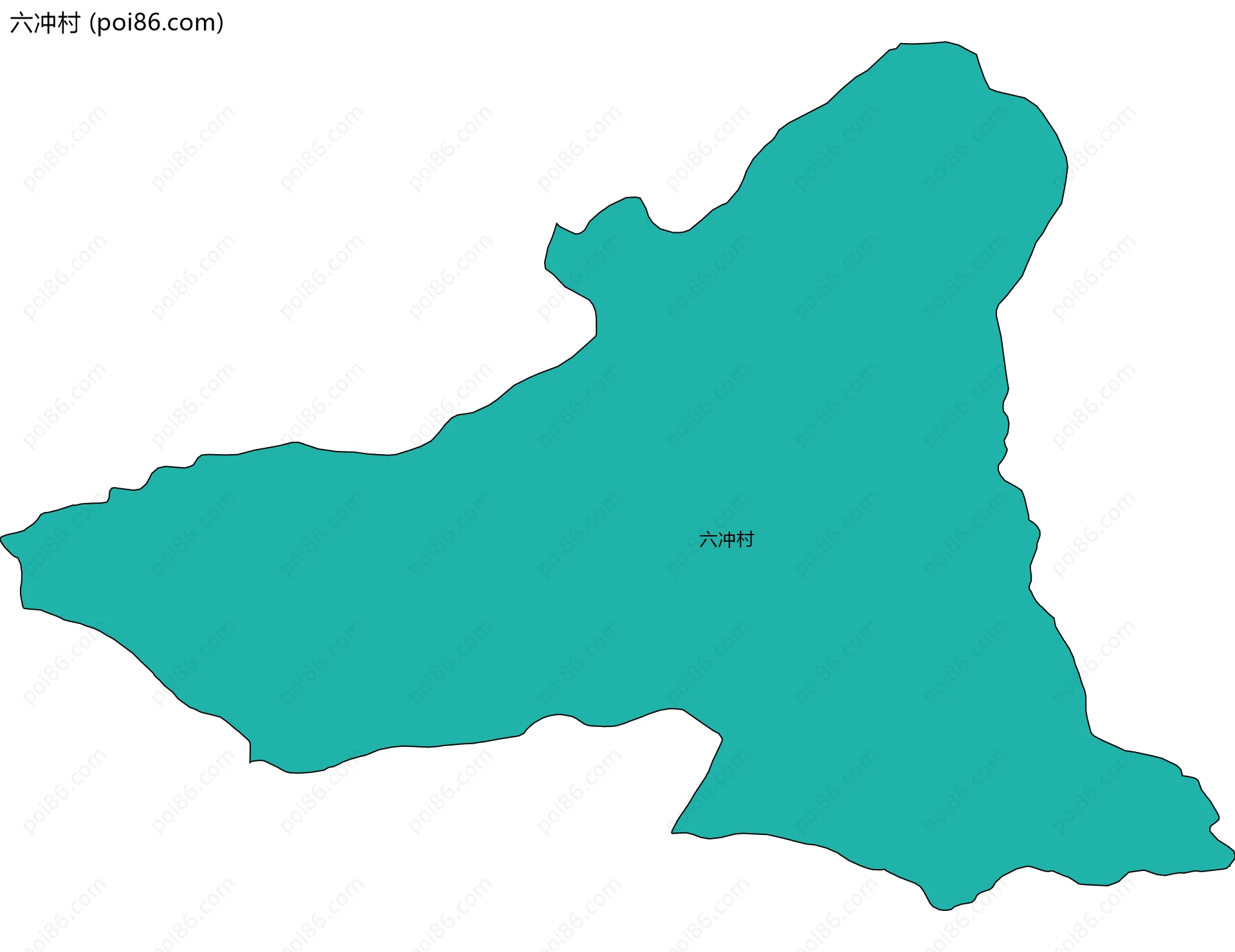 六冲村边界地图