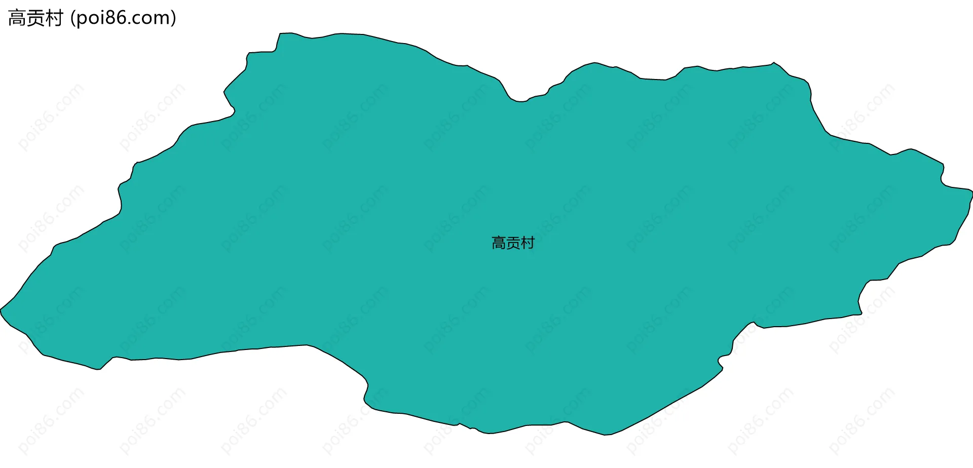 高贡村边界地图