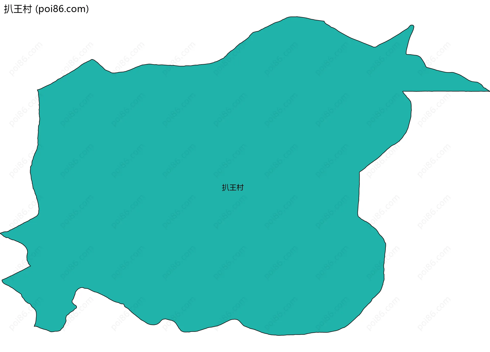扒王村边界地图