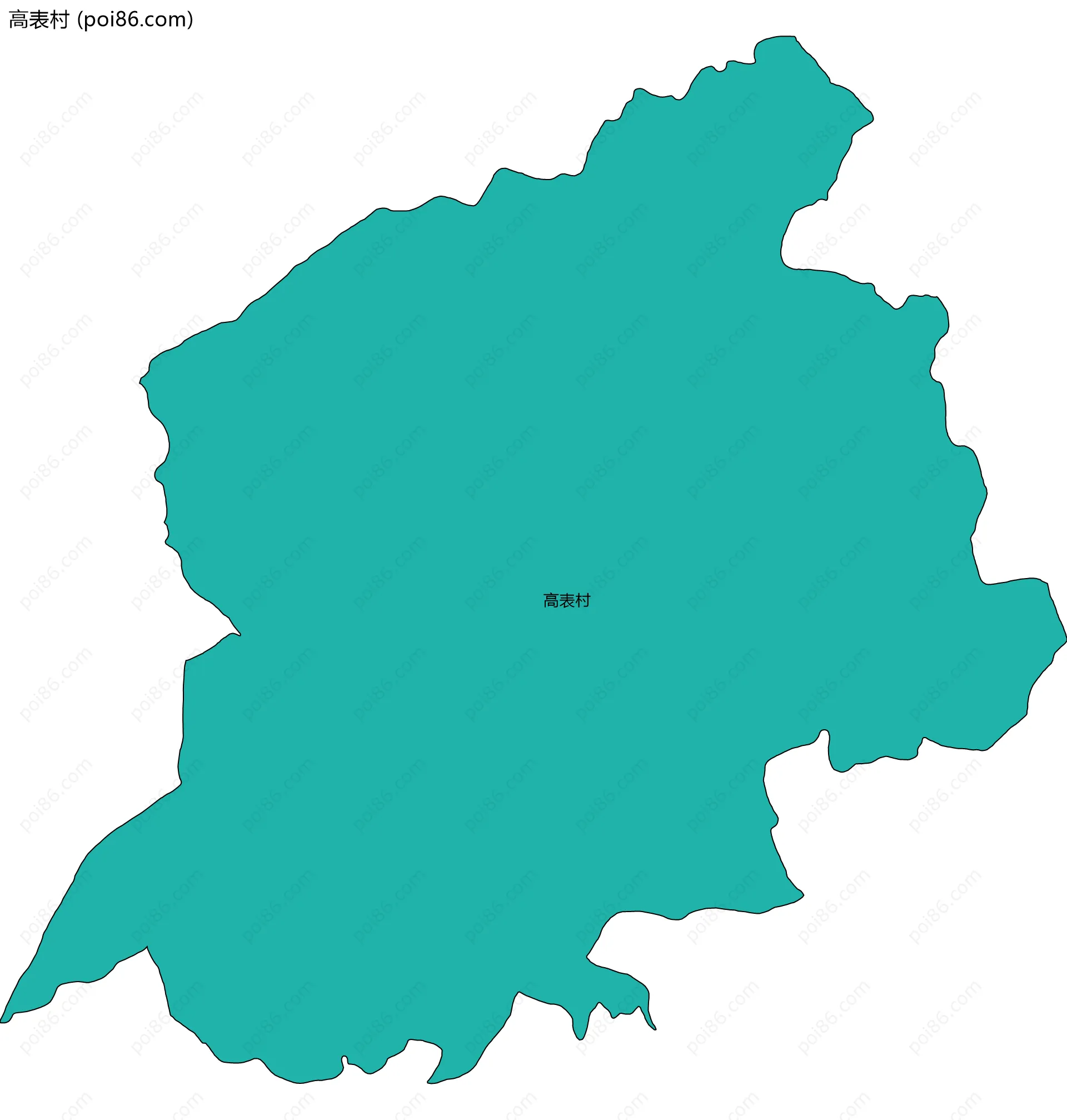 高表村边界地图