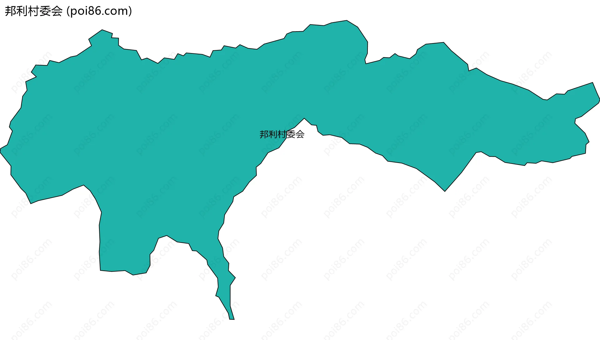 邦利村委会边界地图