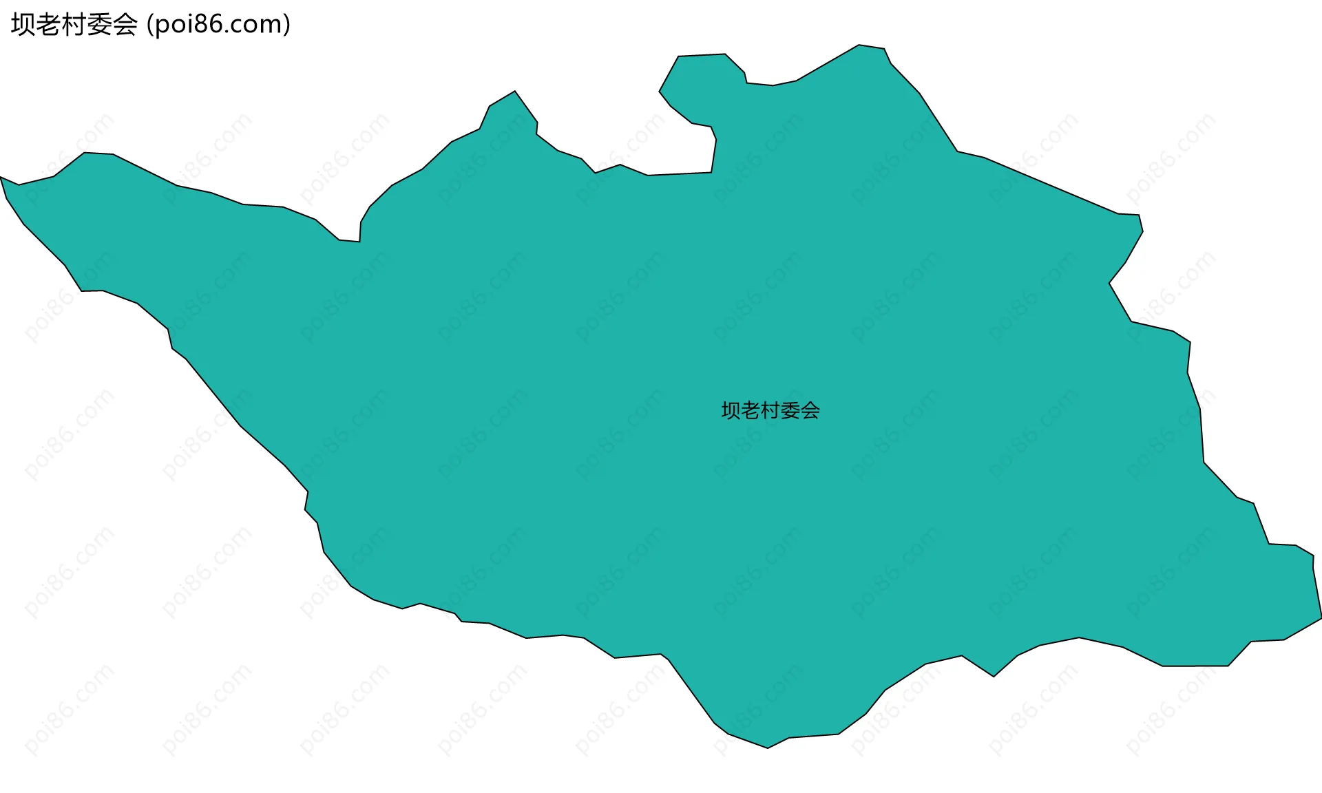 坝老村委会边界地图