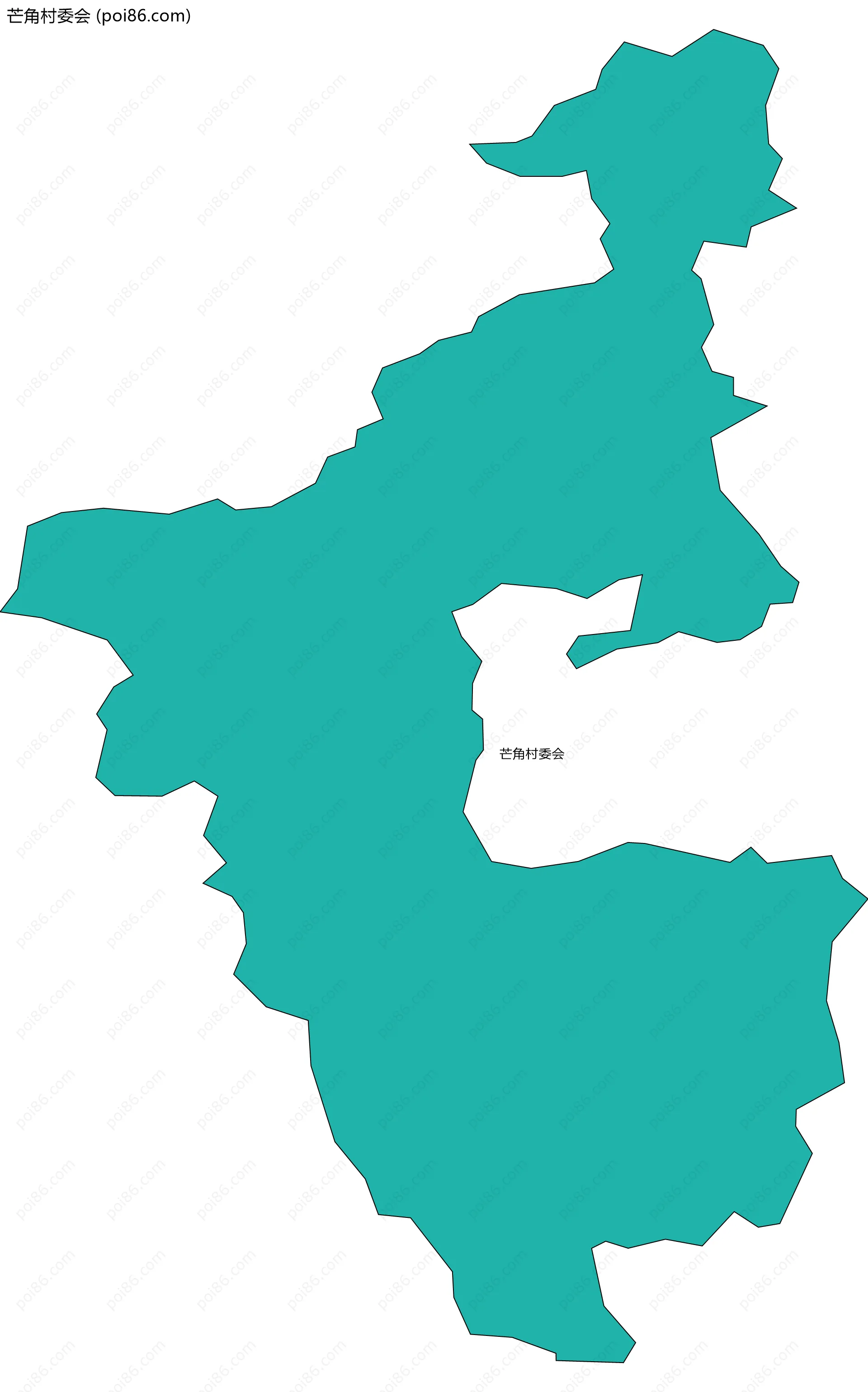 芒角村委会边界地图