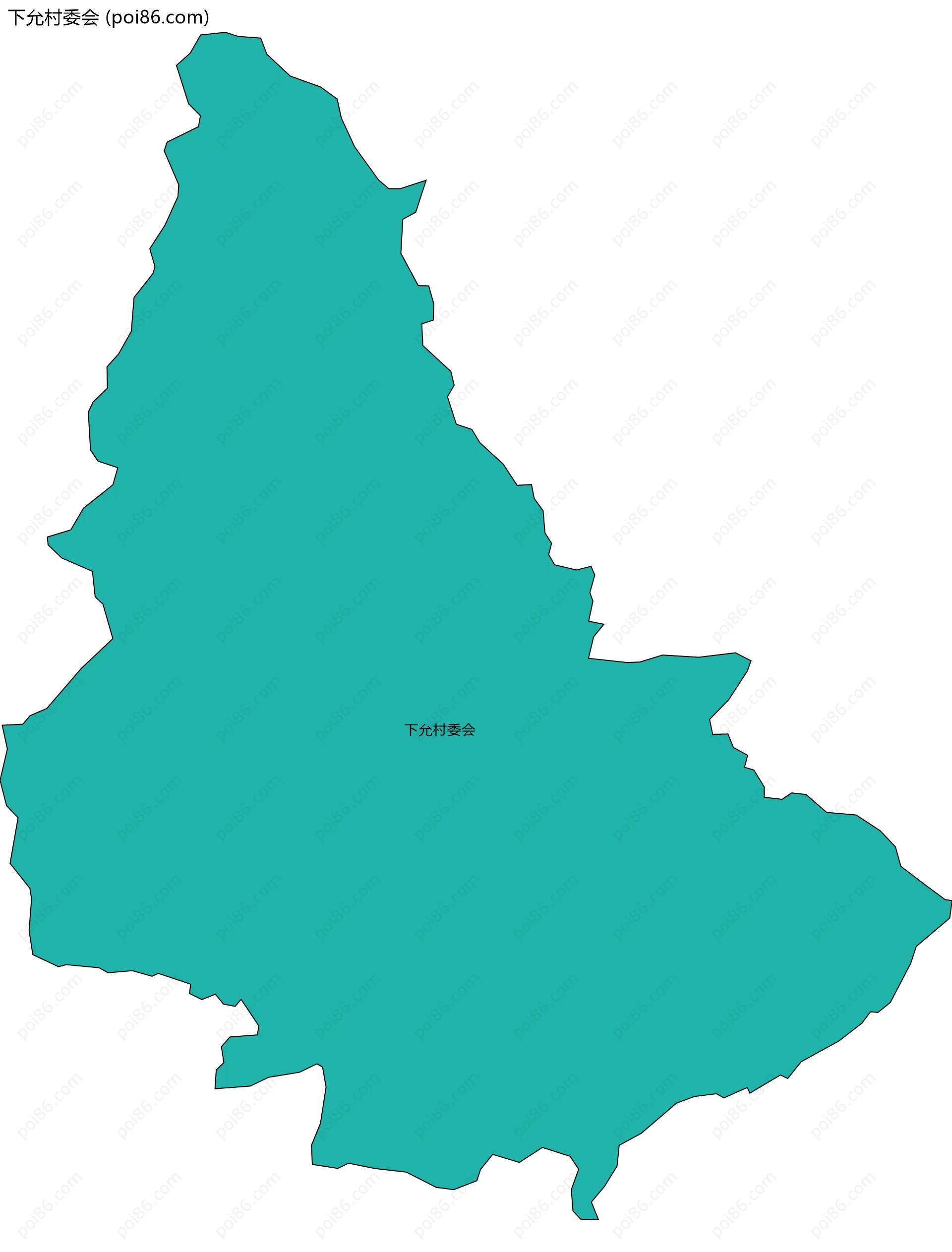 下允村委会边界地图