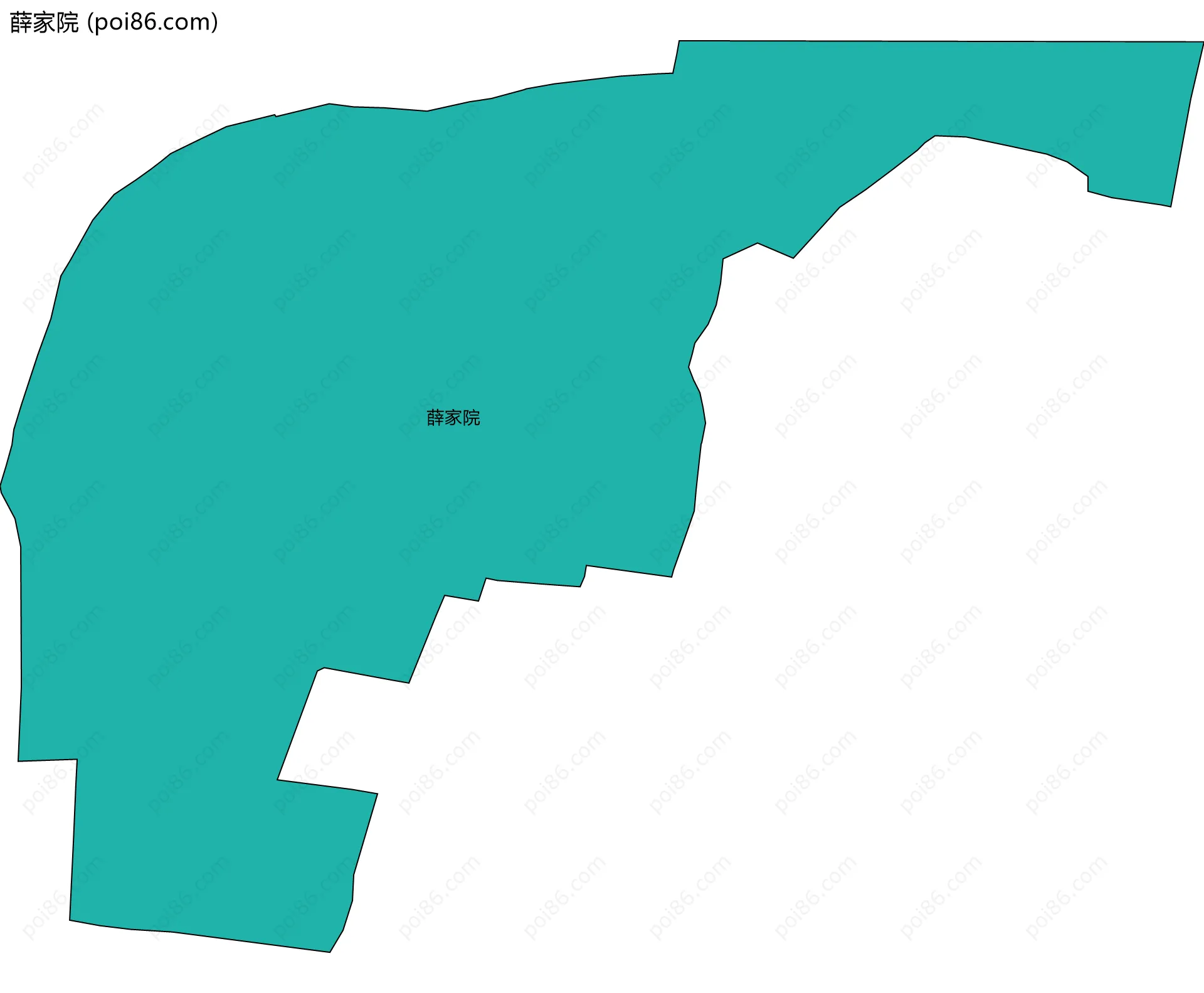 薛家院边界地图