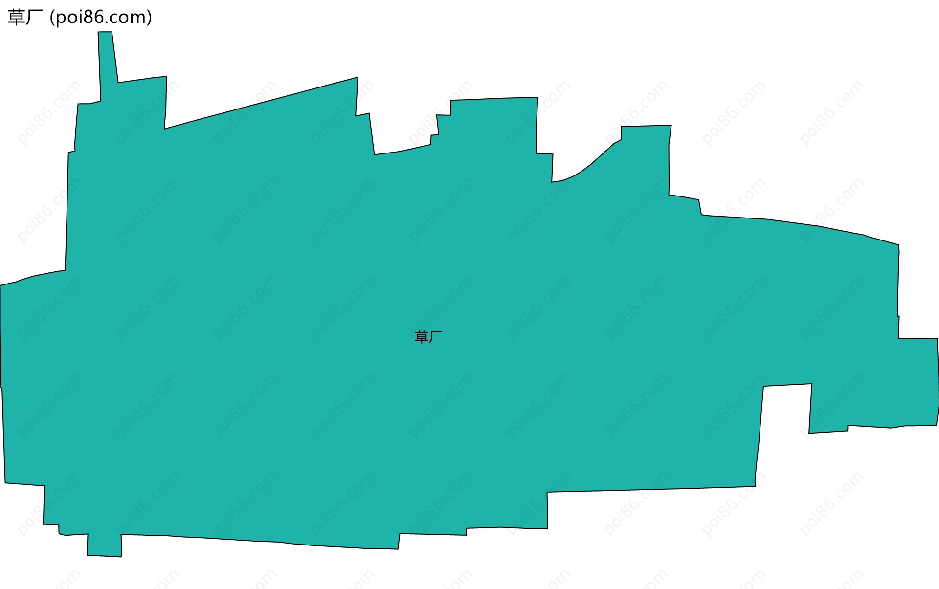草厂边界地图