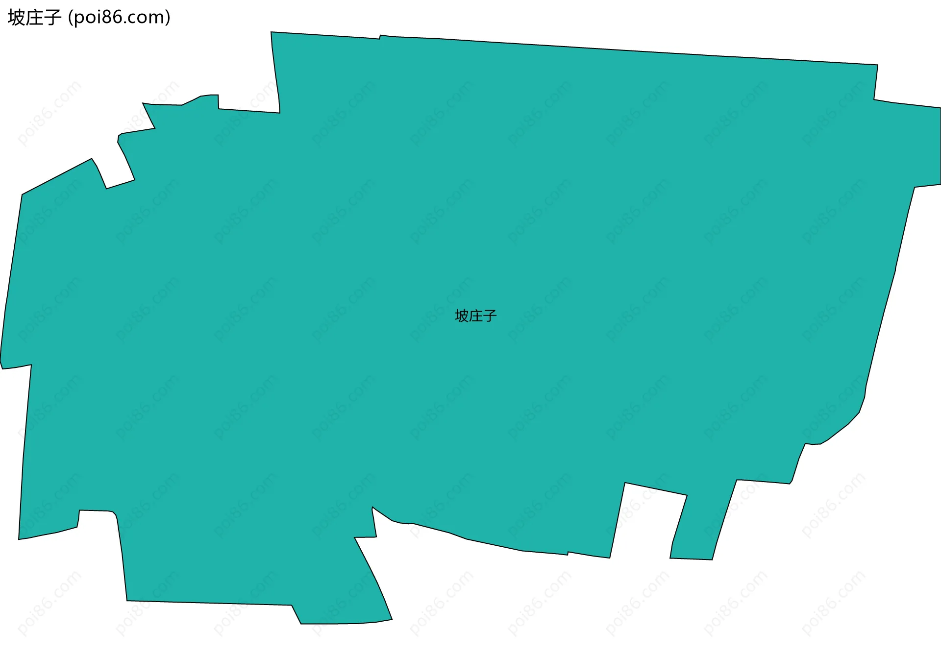 坡庄子边界地图