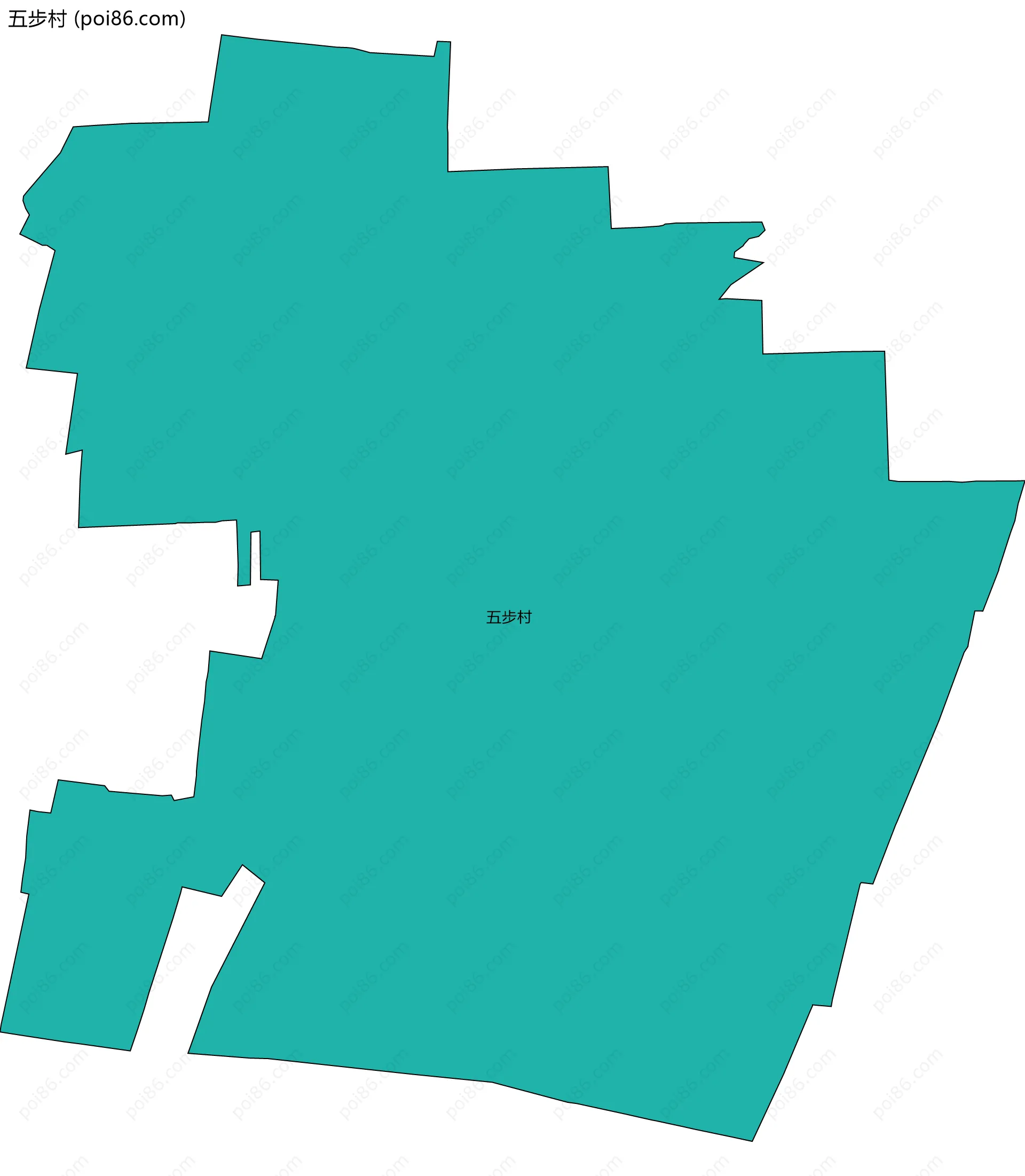 五步村边界地图