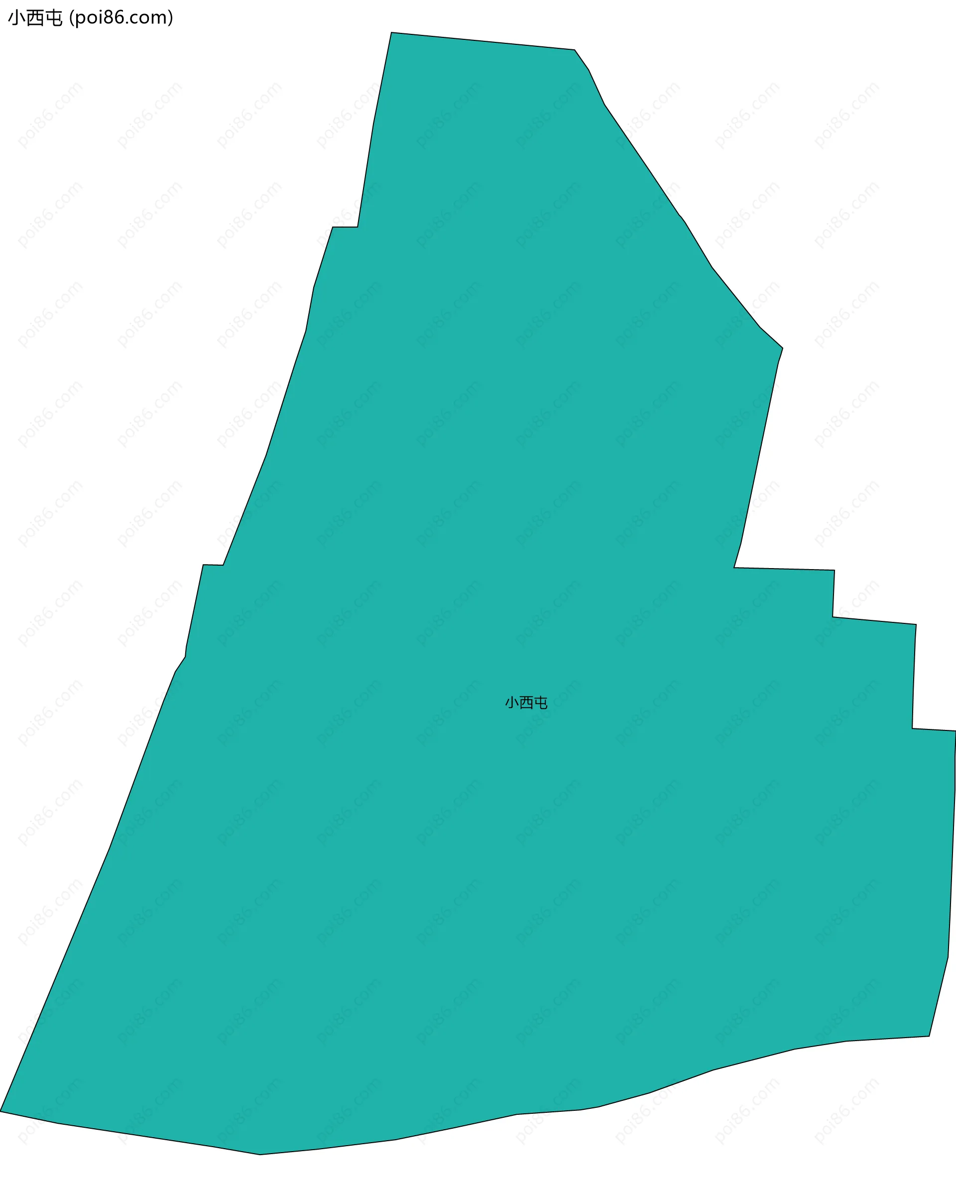 小西屯边界地图