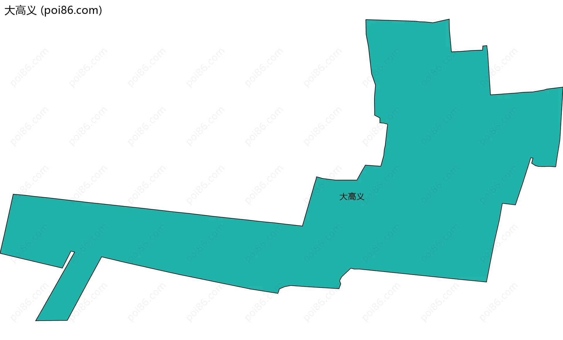 大高义边界地图