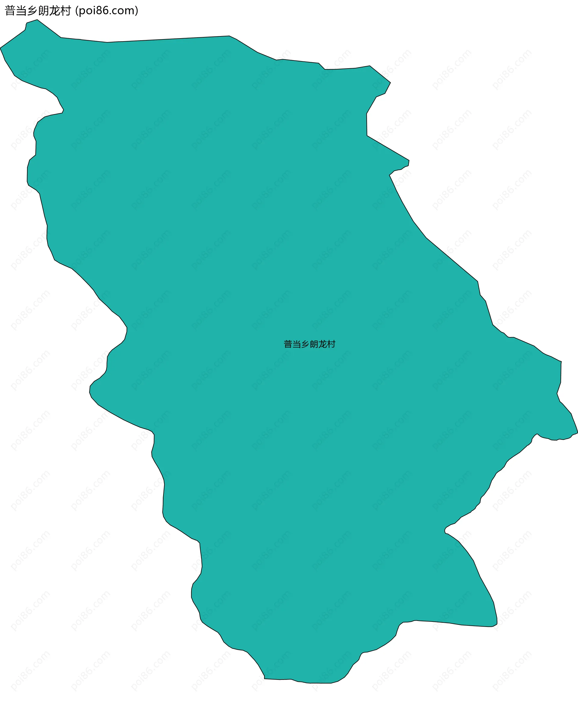 普当乡朗龙村边界地图