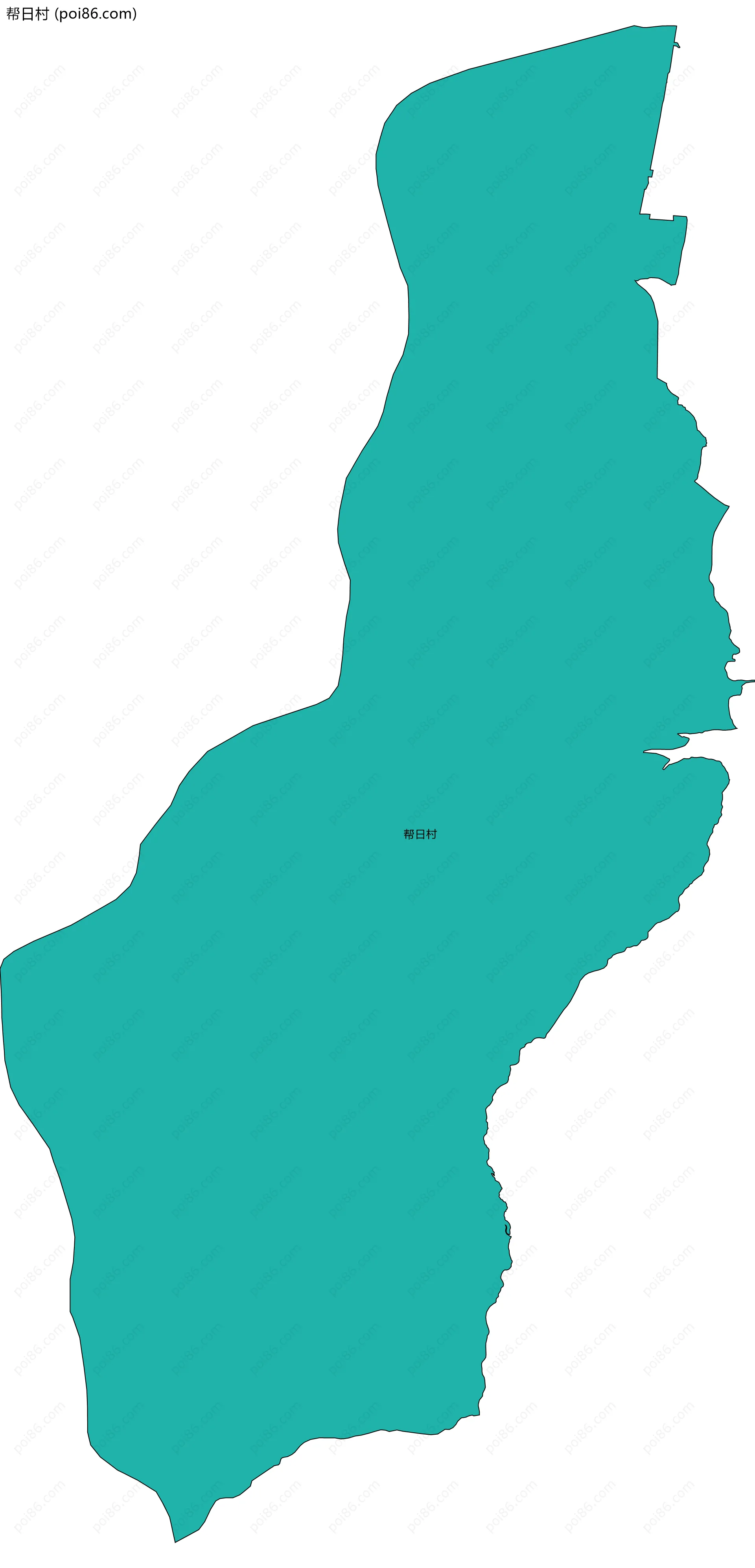 帮日村边界地图