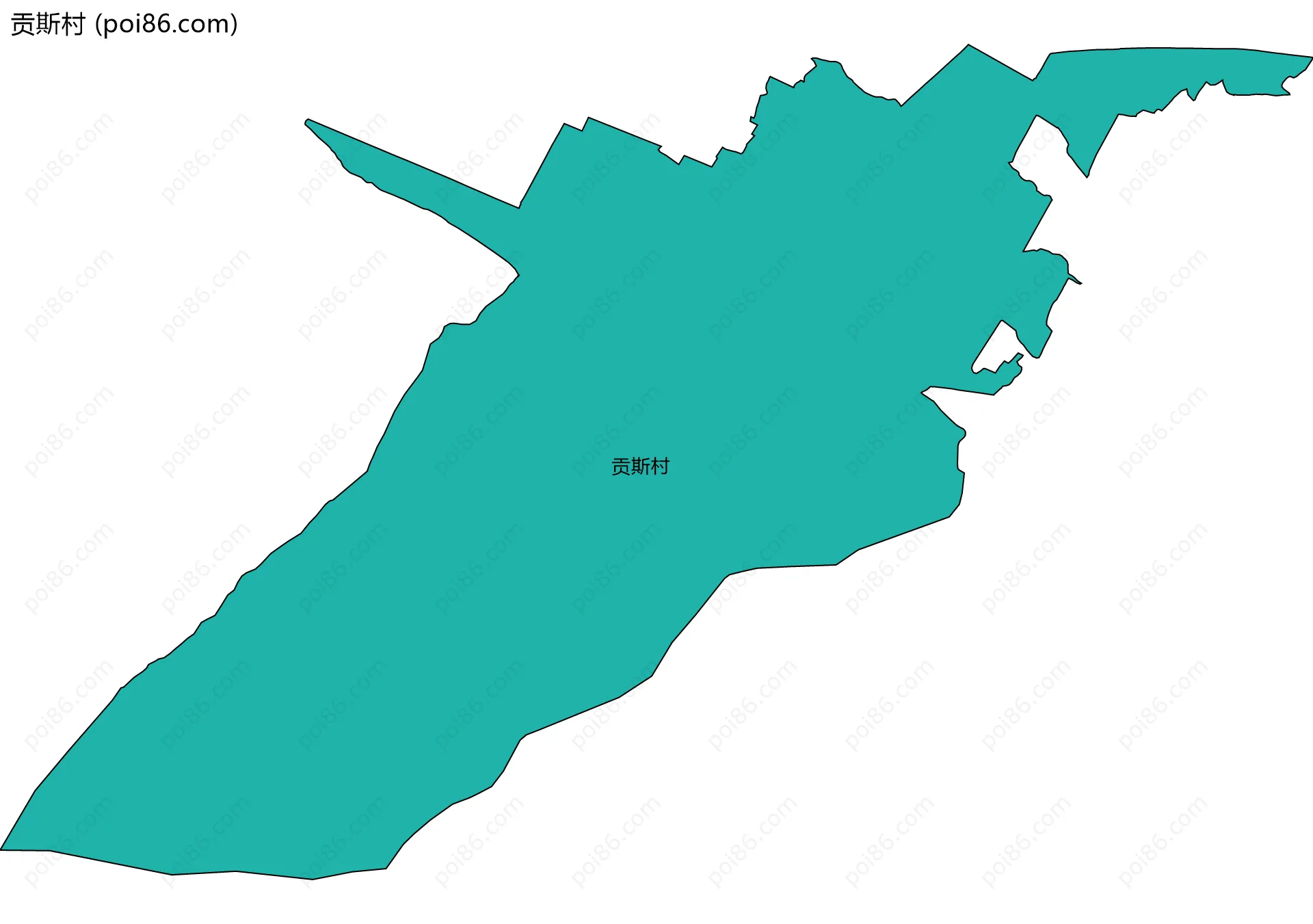 贡斯村边界地图