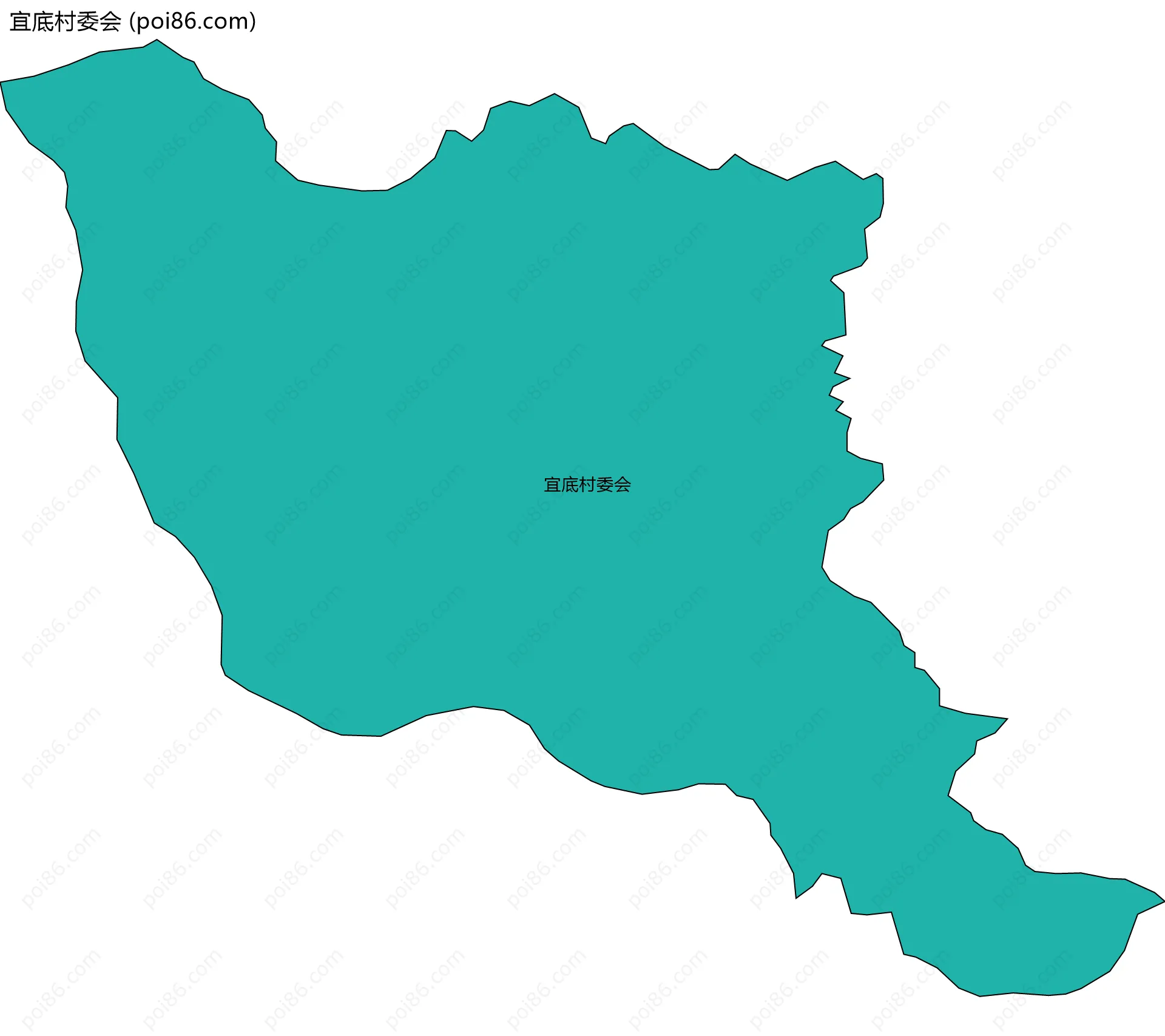 宜底村委会边界地图