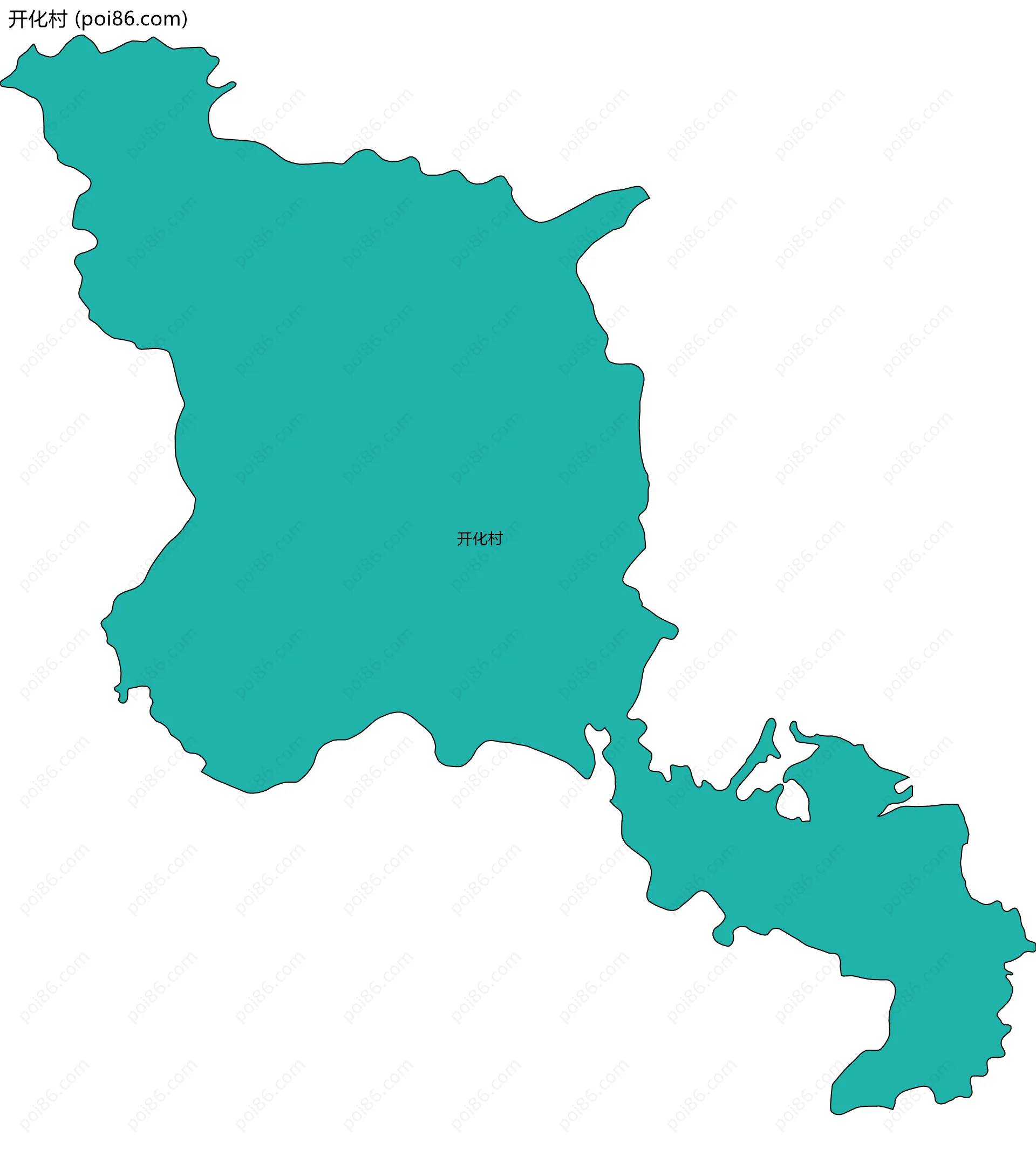 开化村边界地图