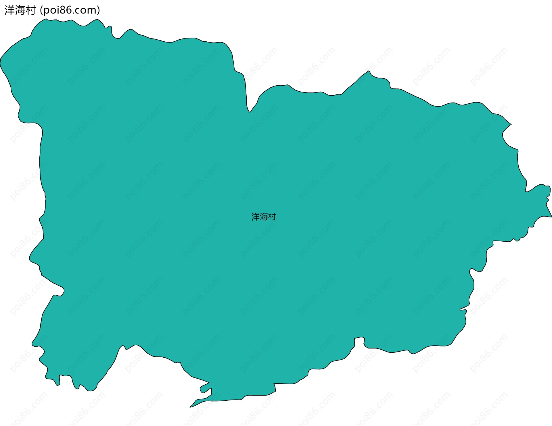 洋海村边界地图