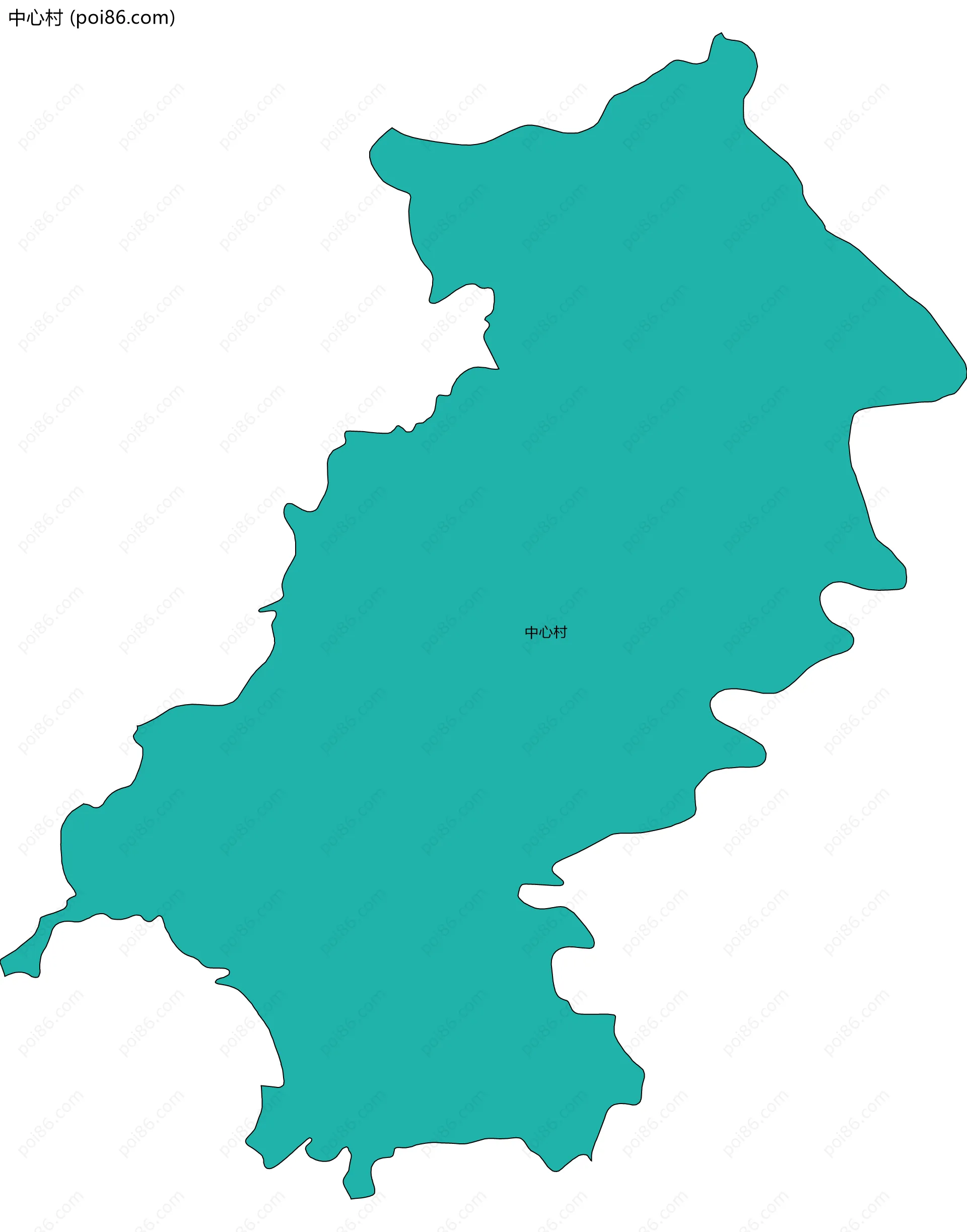 中心村边界地图