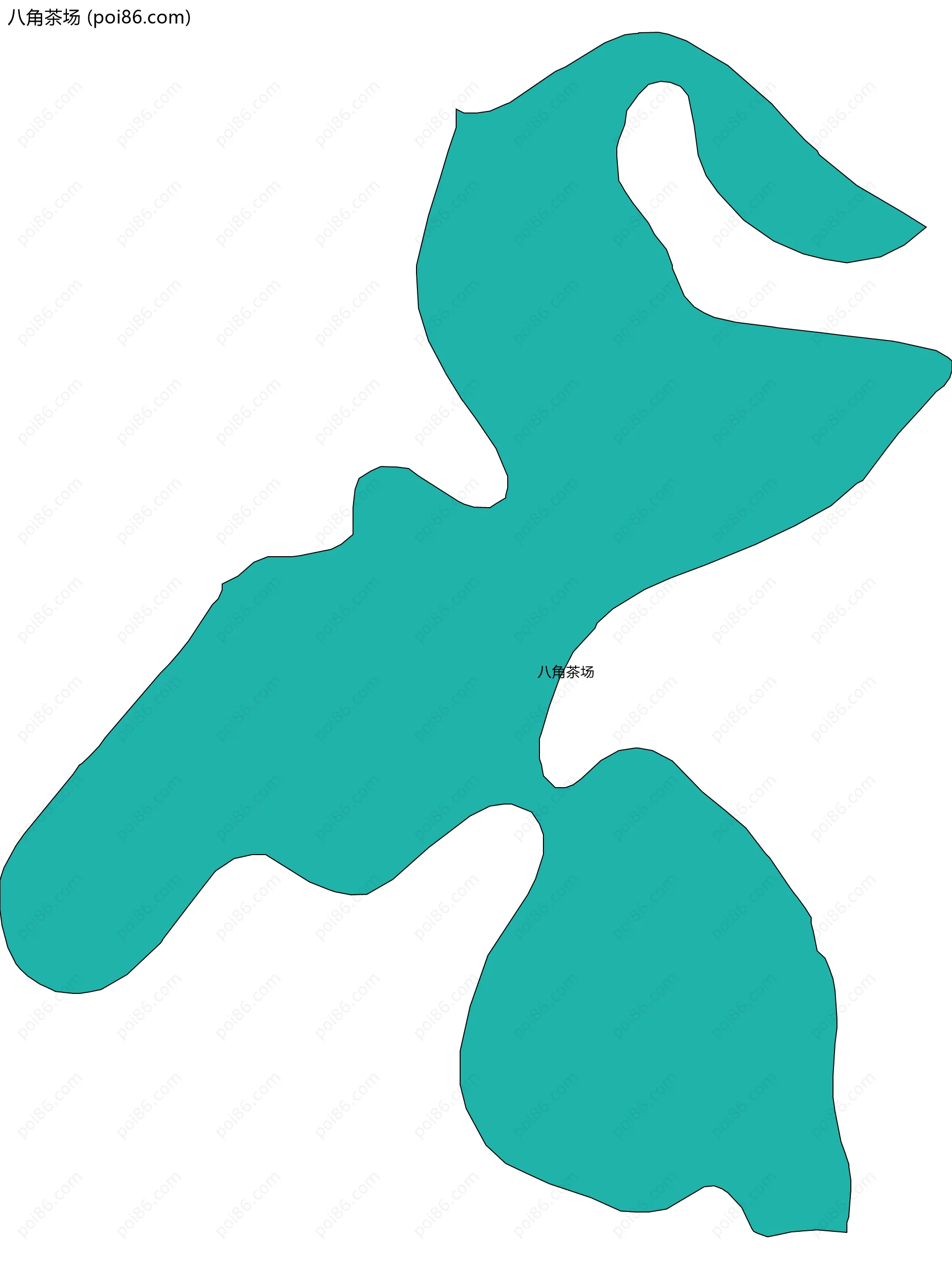 八角茶场边界地图