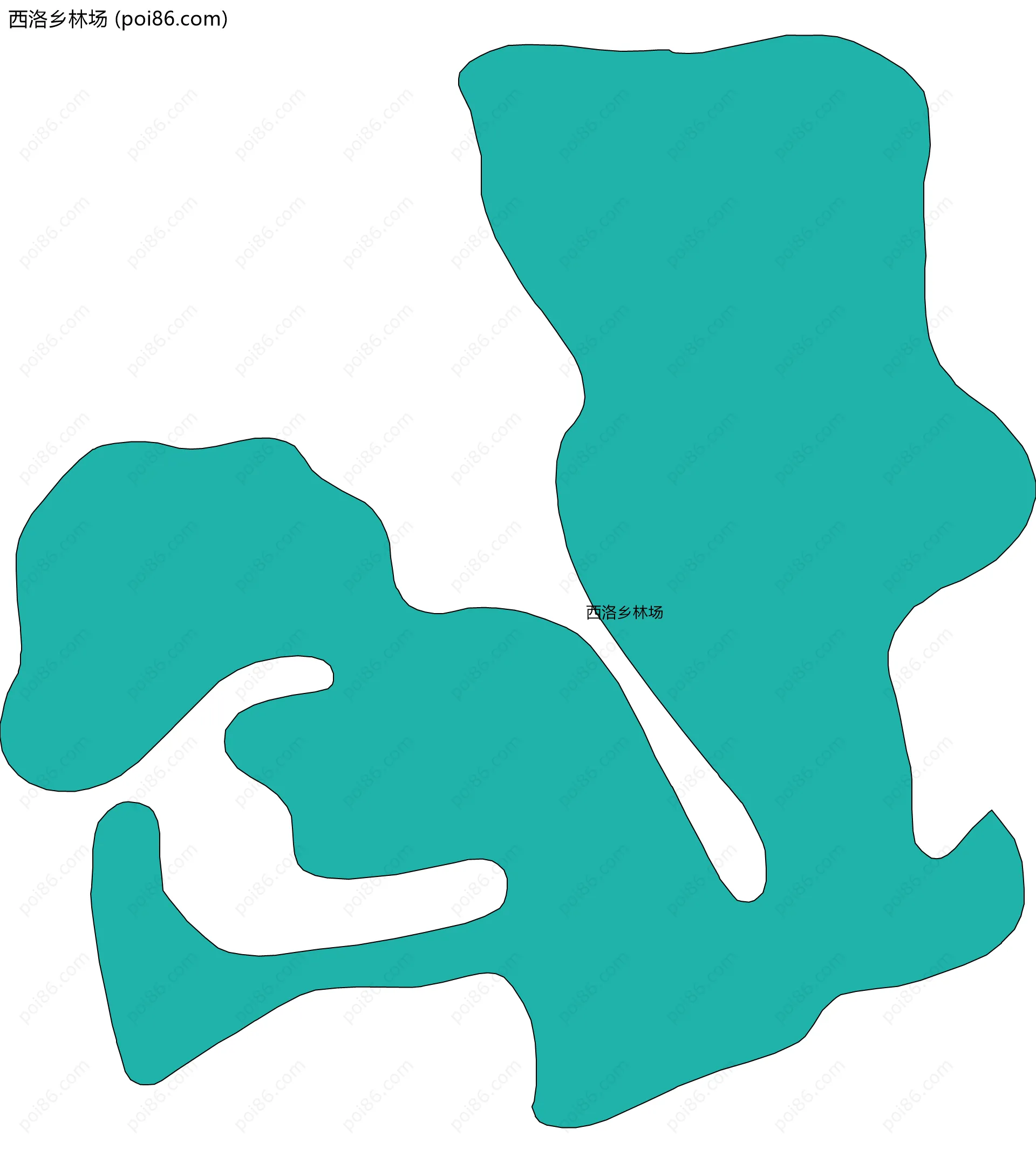 西洛乡林场边界地图