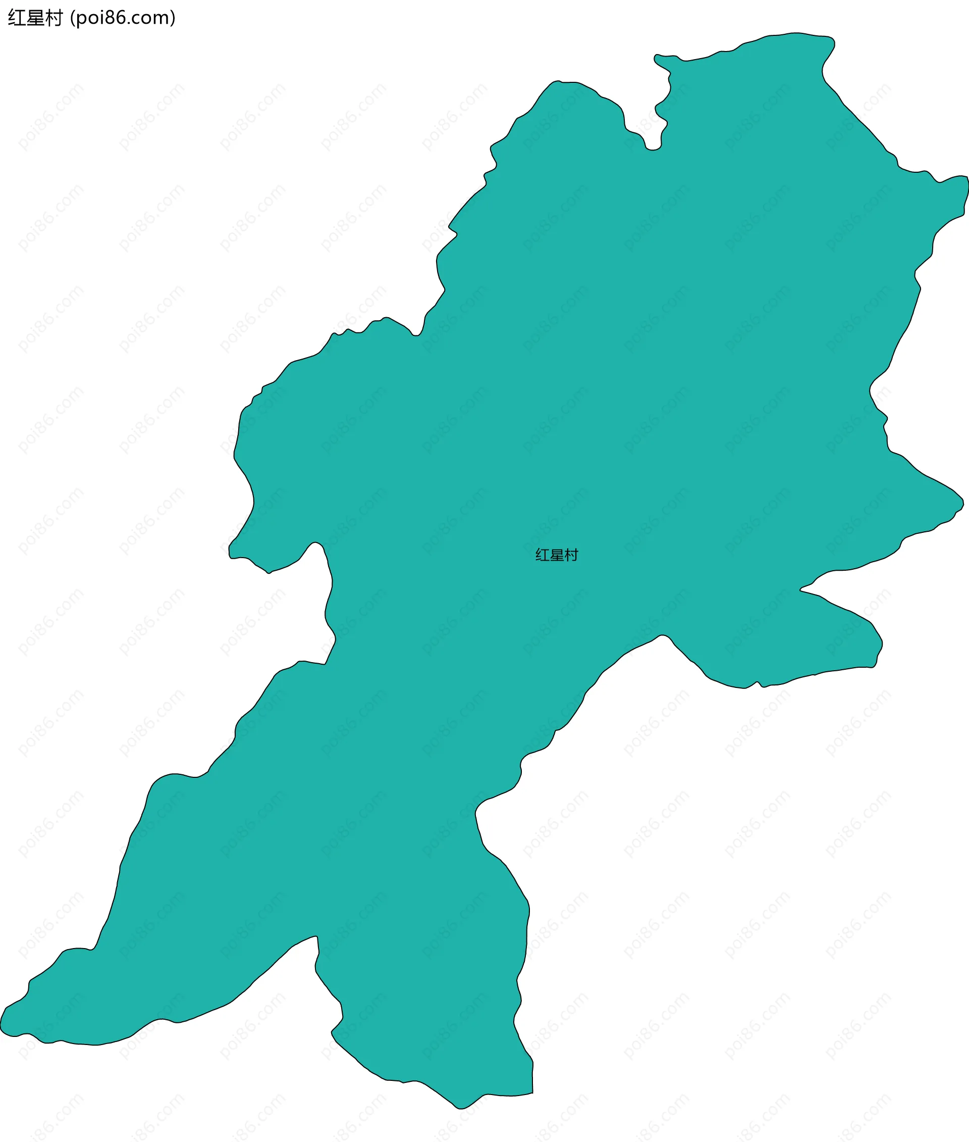 红星村边界地图