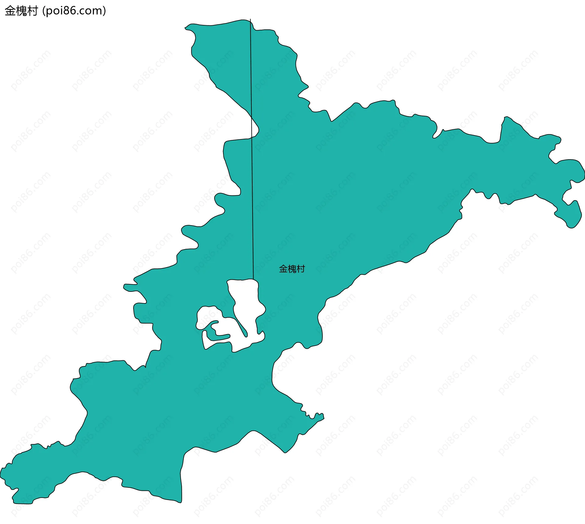 金槐村边界地图