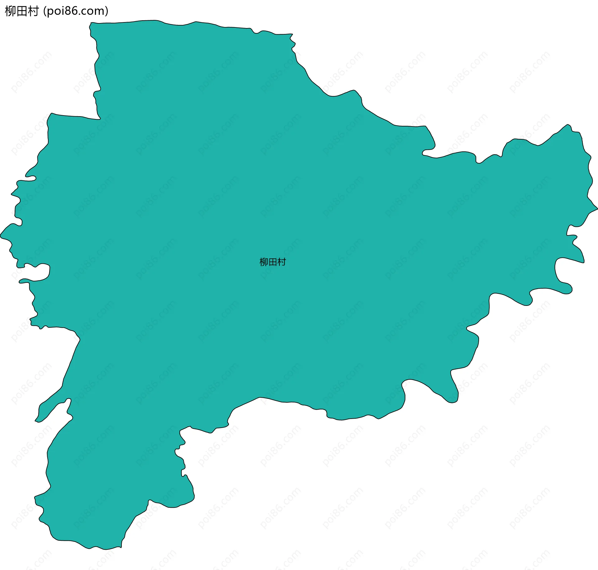 柳田村边界地图