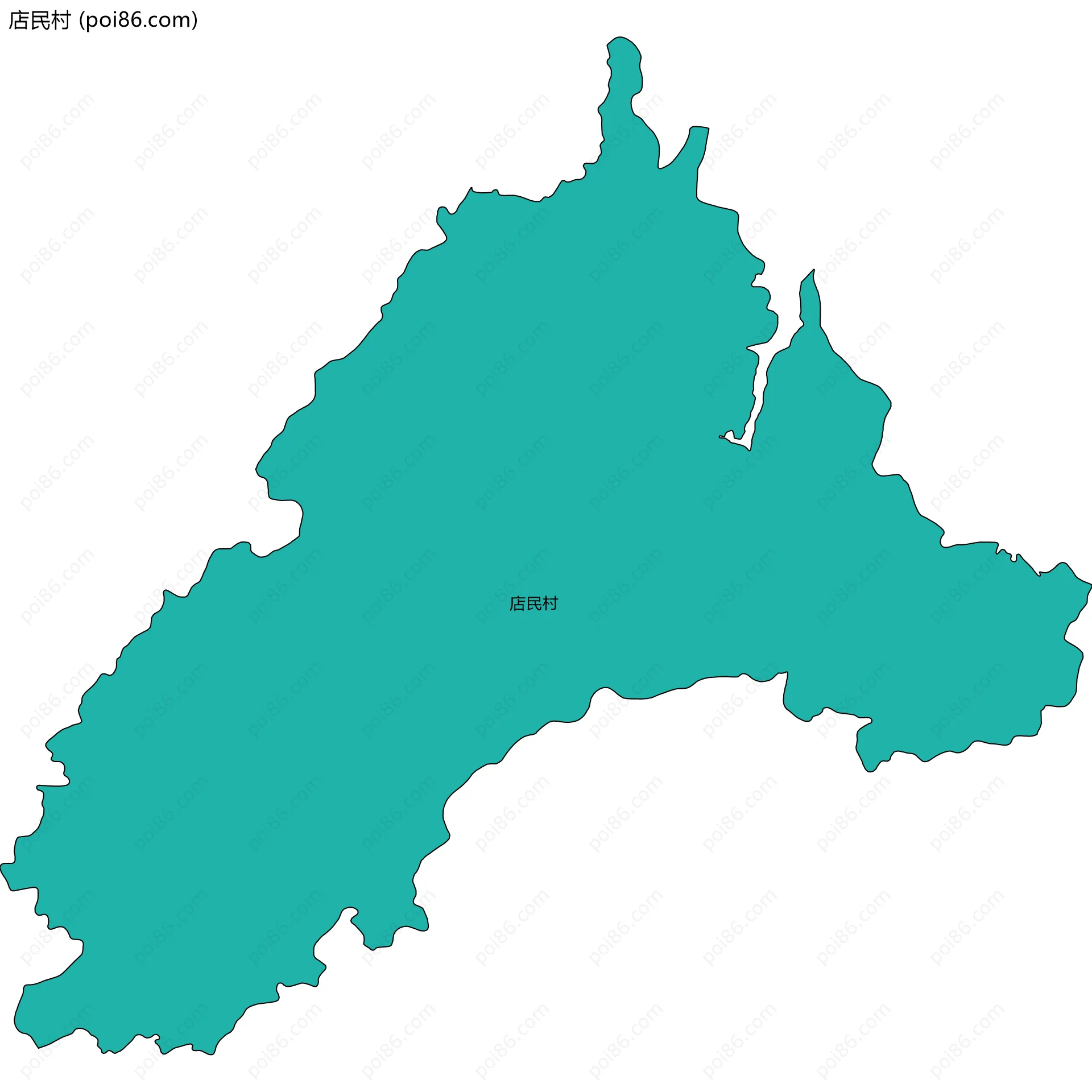 店民村边界地图