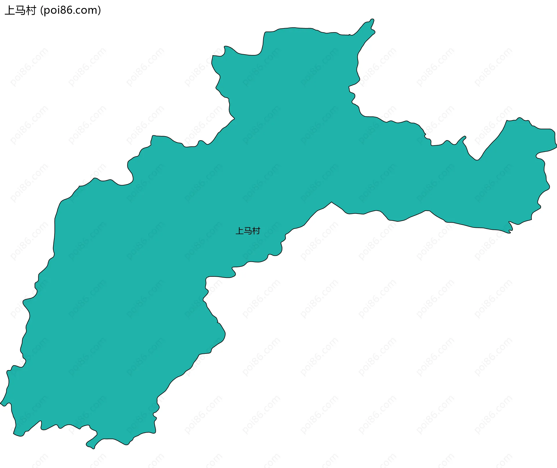 上马村边界地图