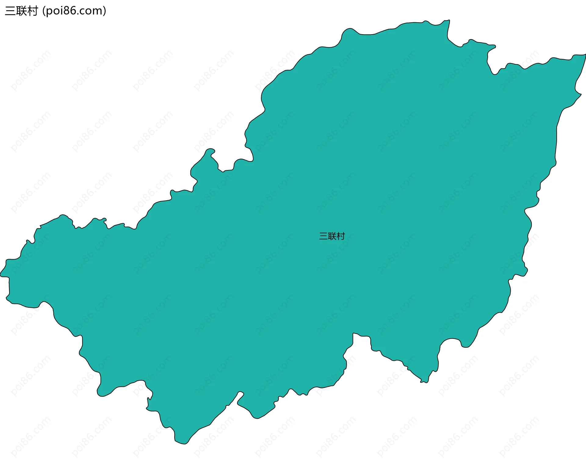 三联村边界地图