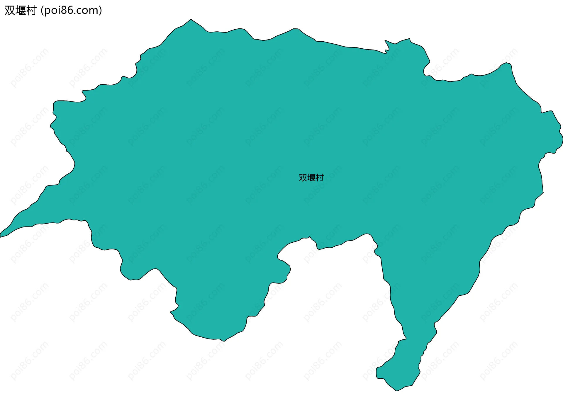 双堰村边界地图