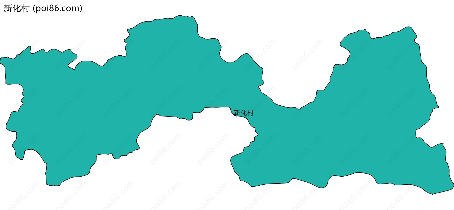 新化村边界地图