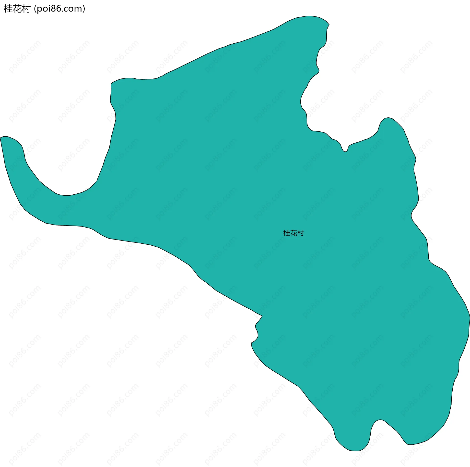 桂花村边界地图