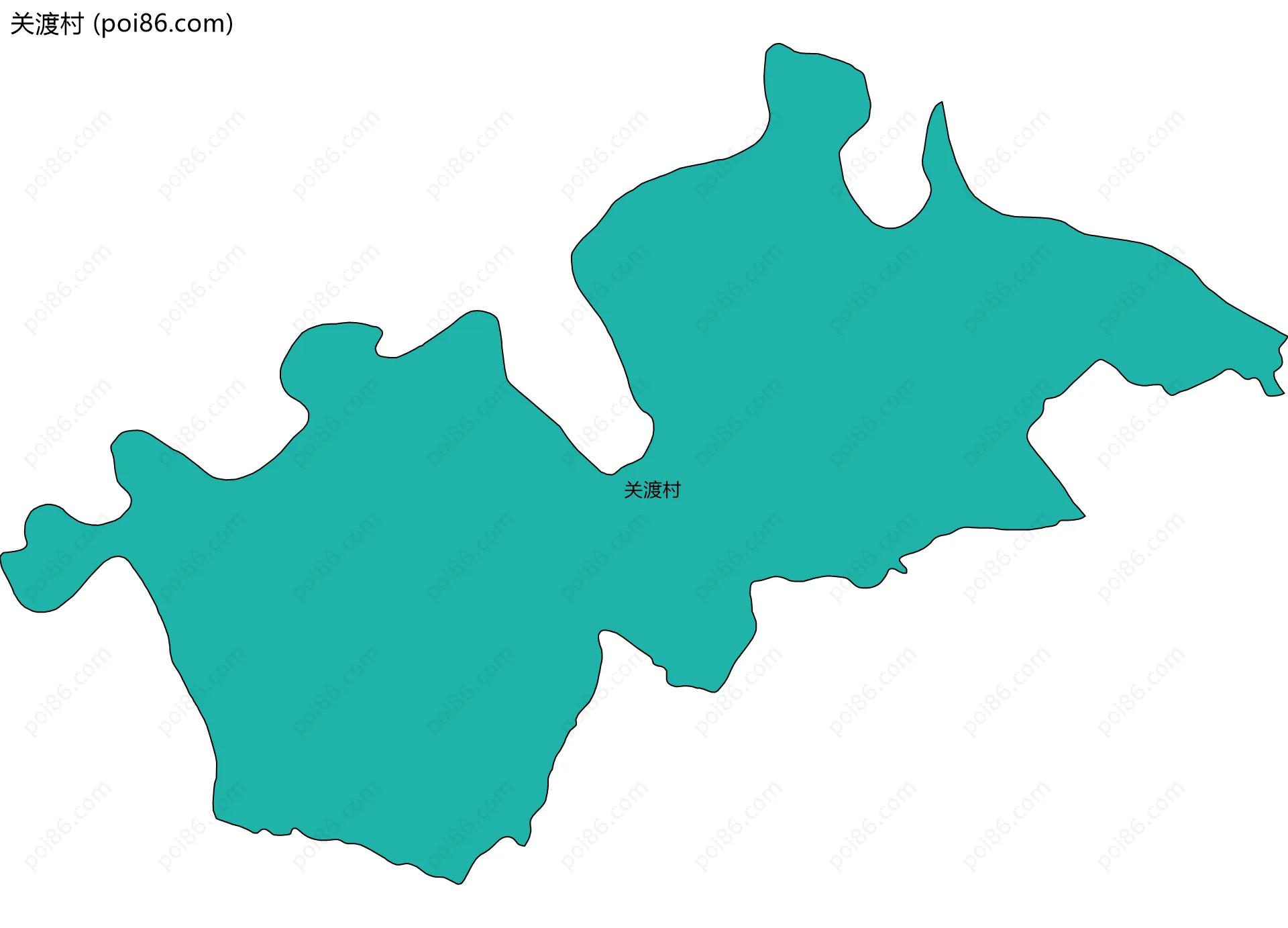 关渡村边界地图
