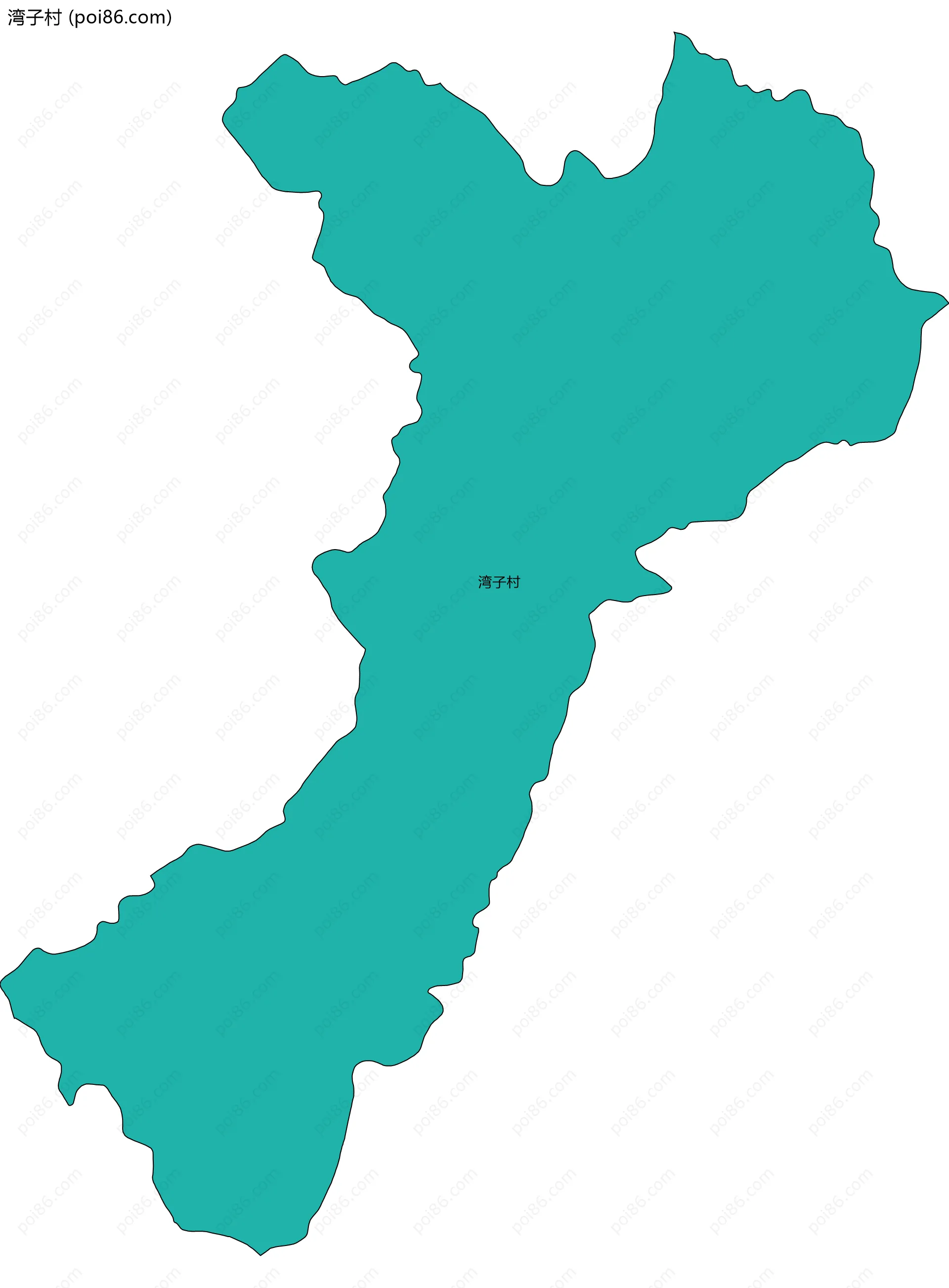 湾子村边界地图