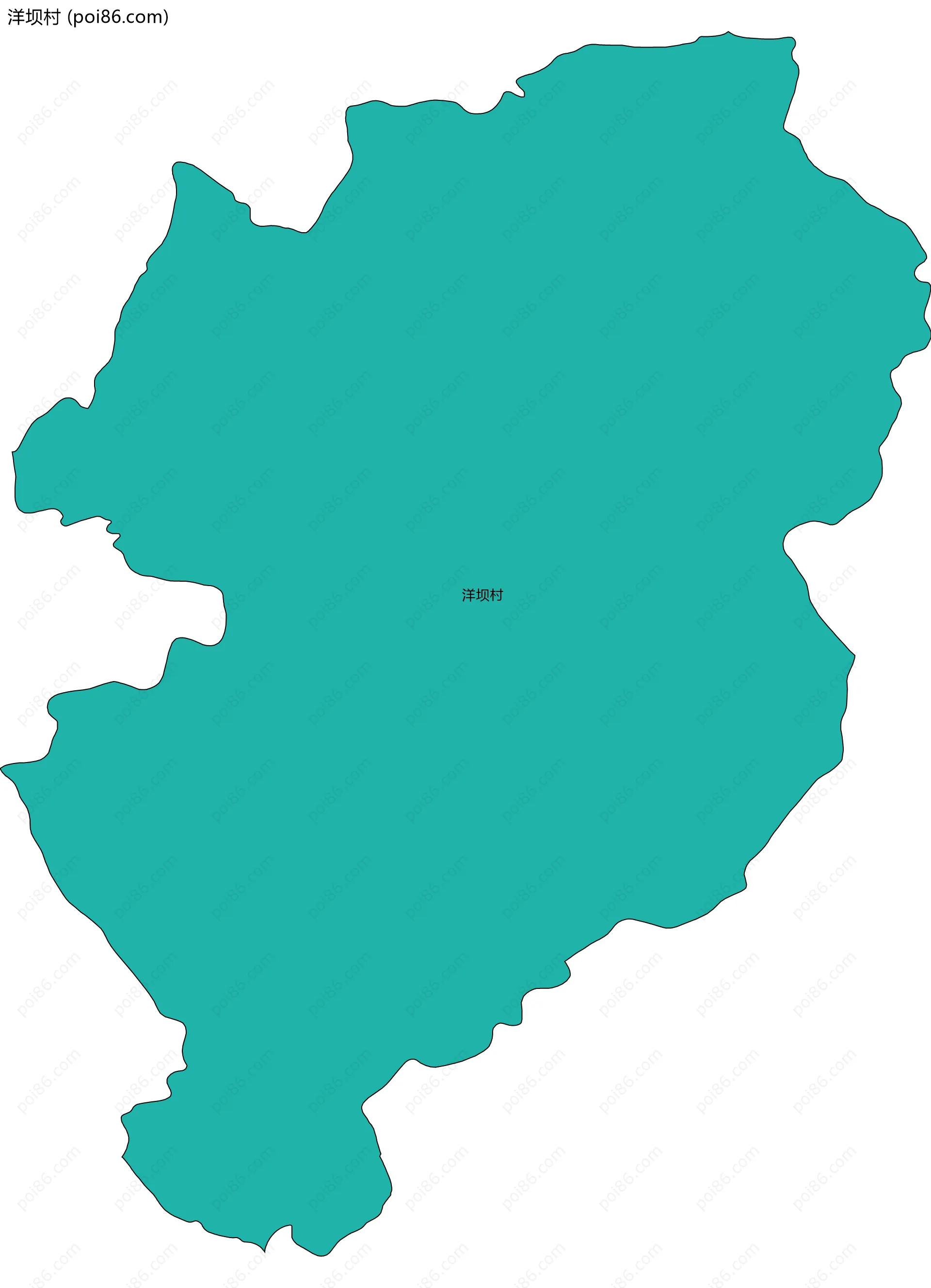 洋坝村边界地图