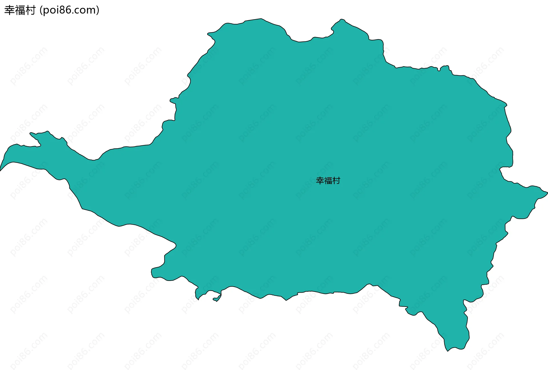幸福村边界地图