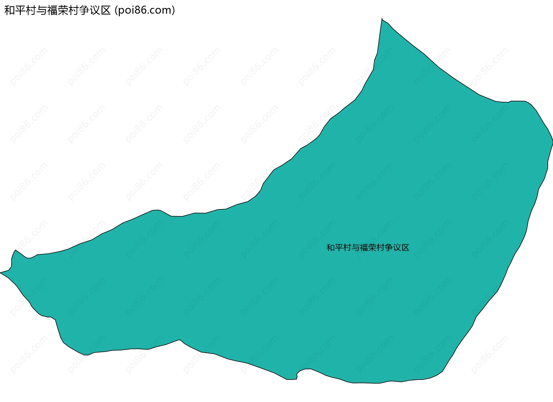 和平村与福荣村争议区边界地图