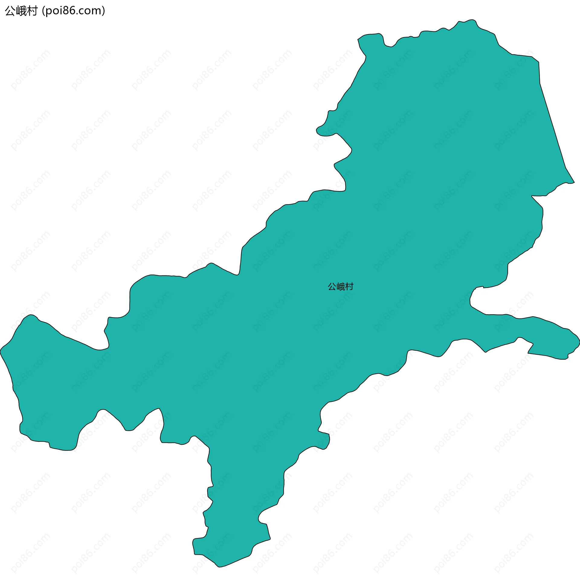 公峨村边界地图