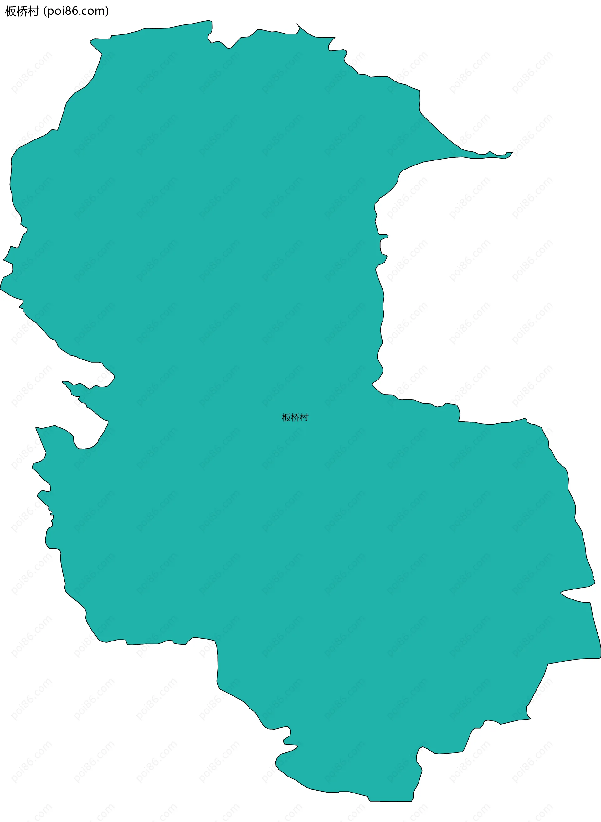 板桥村边界地图