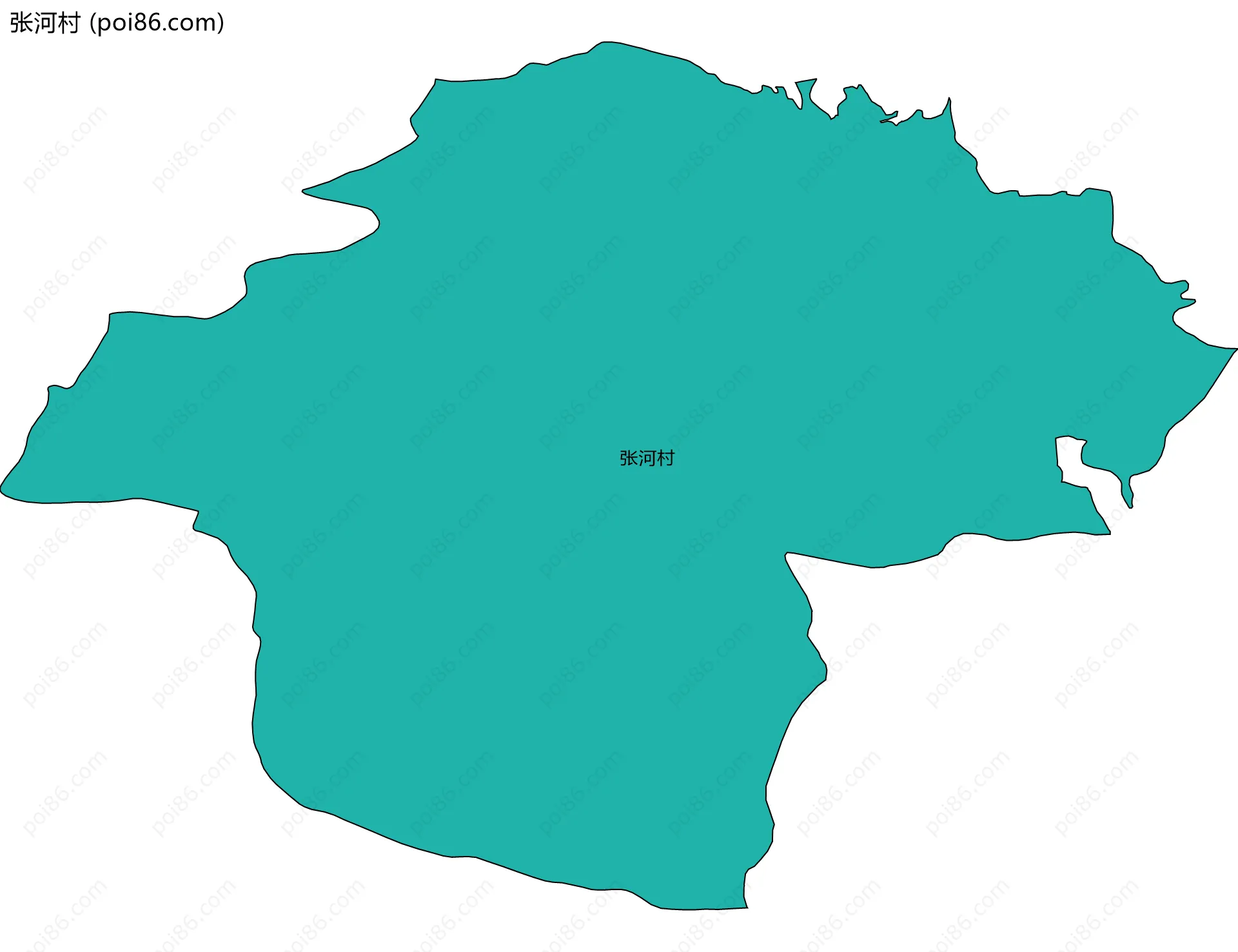 张河村边界地图
