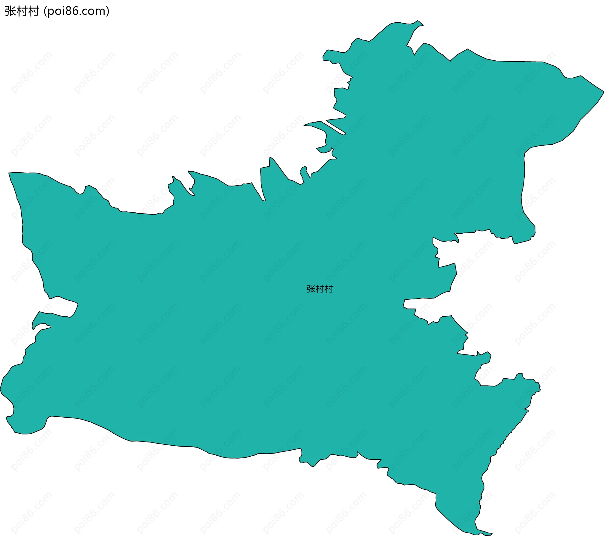 张村村边界地图