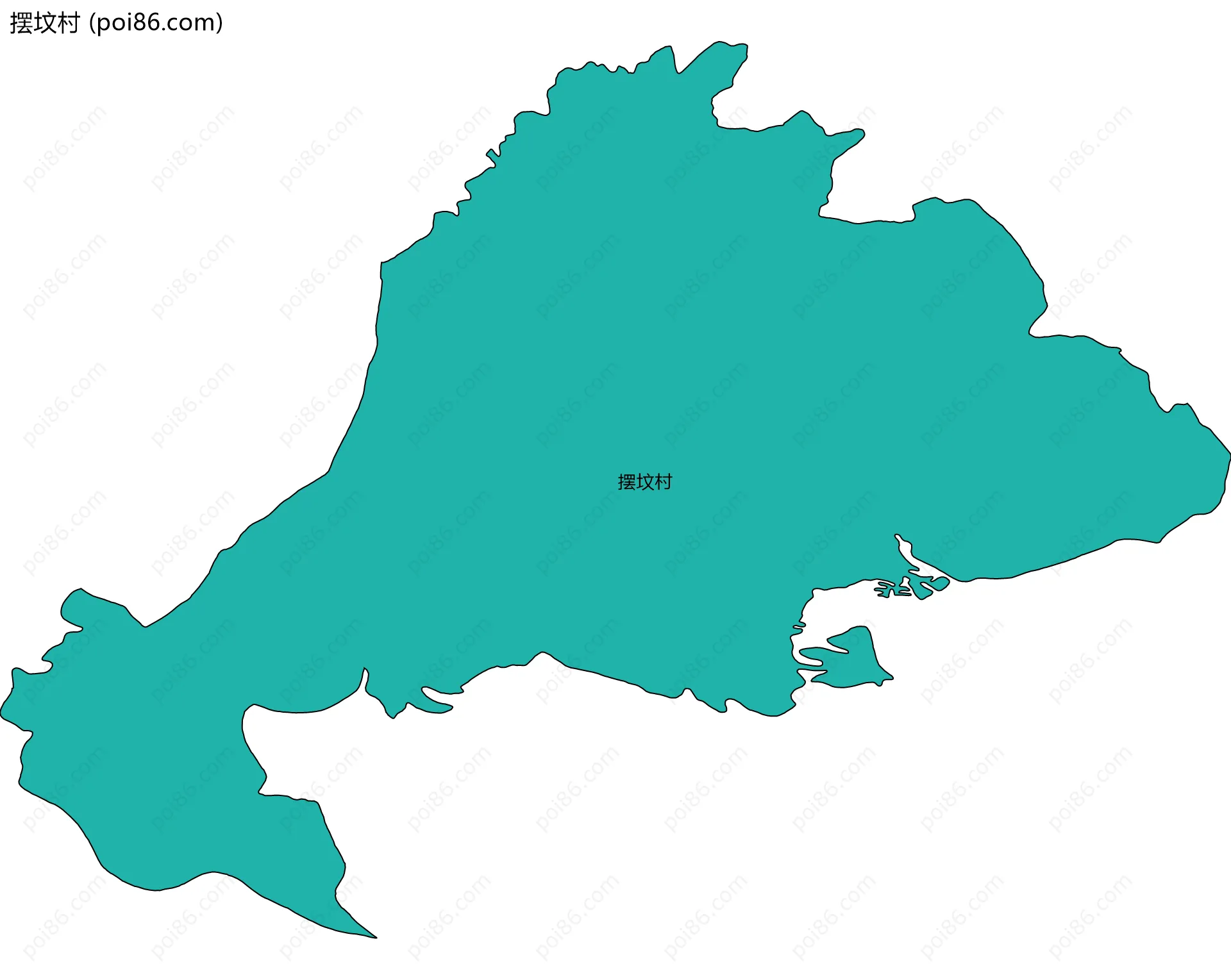 摆坟村边界地图