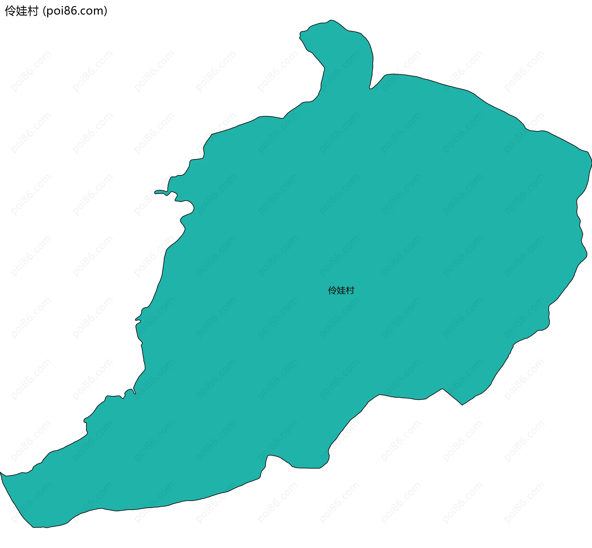 伶娃村边界地图
