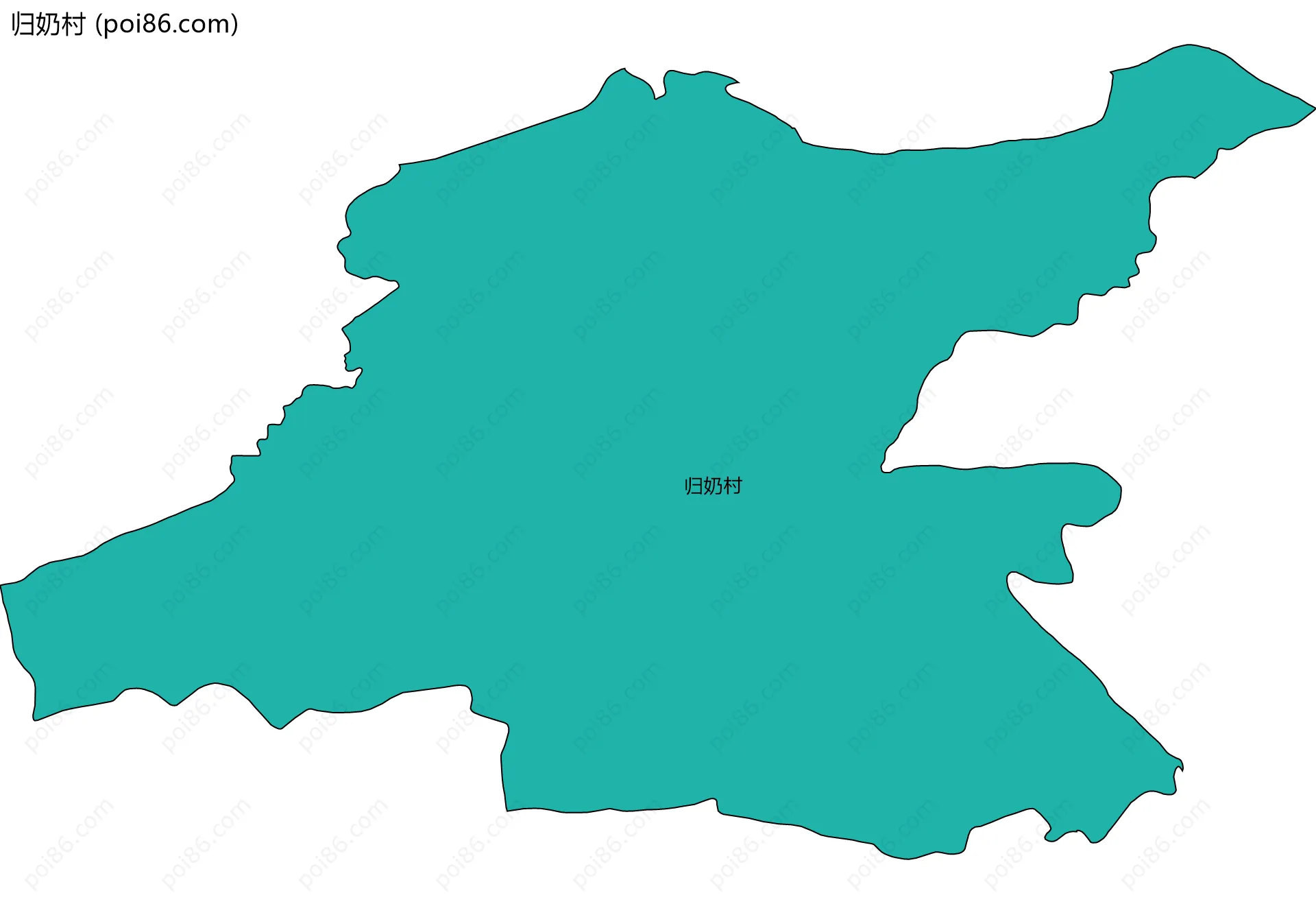 归奶村边界地图