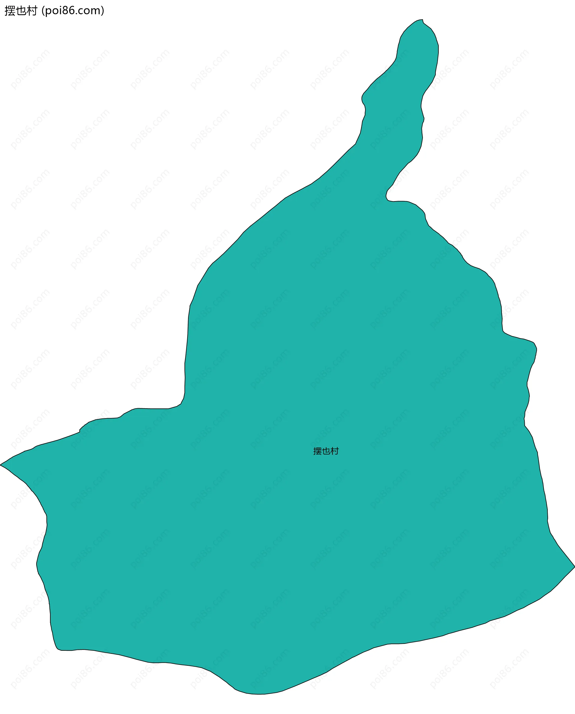 摆也村边界地图