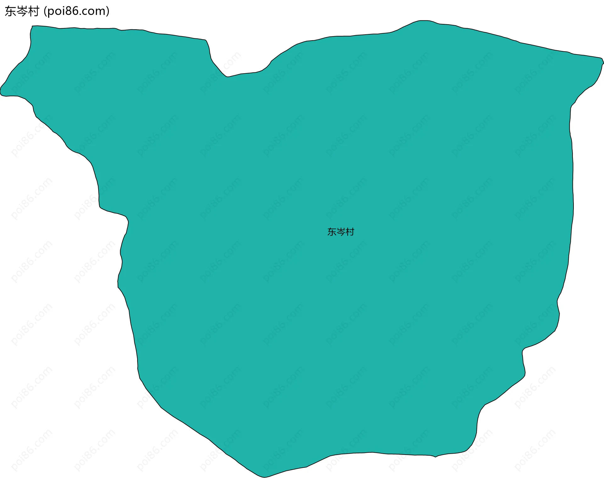 东岑村边界地图